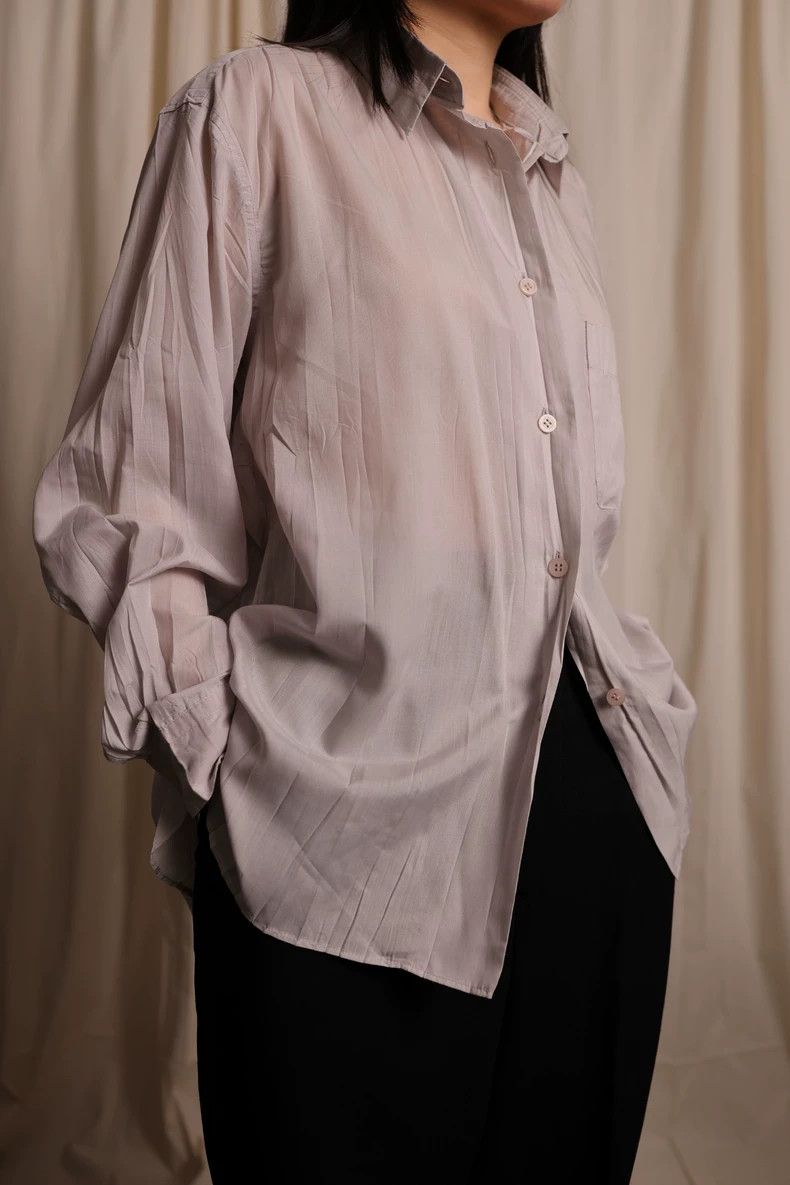 Issey Miyake issey miyake Grey pleated shirt Size US M / EU 48-50 / 2 - 8 Thumbnail
