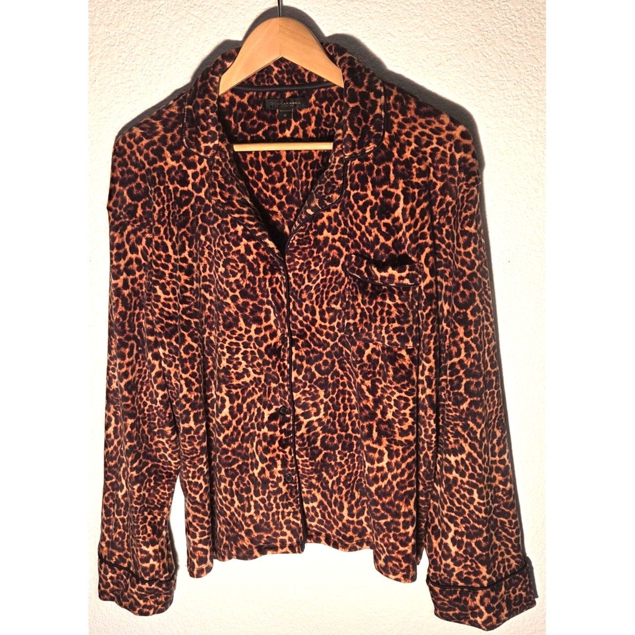 Donna Karan Chic Donna Karan Leopard Print Pajama Top - Size Medium Size M / US 6-8 / IT 42-44 - 3 Thumbnail
