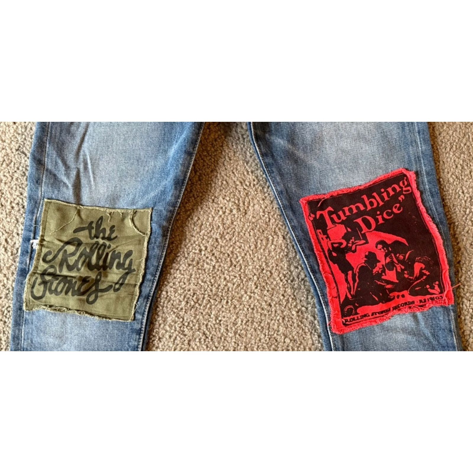 Levi's Levi's 501 S Jeans Slim Rolling Stones Knee Patches Blue 30 x 32 Mens Regular Denim 100% Cotton Vintage? Size US 30 / EU 46 - 3 Thumbnail
