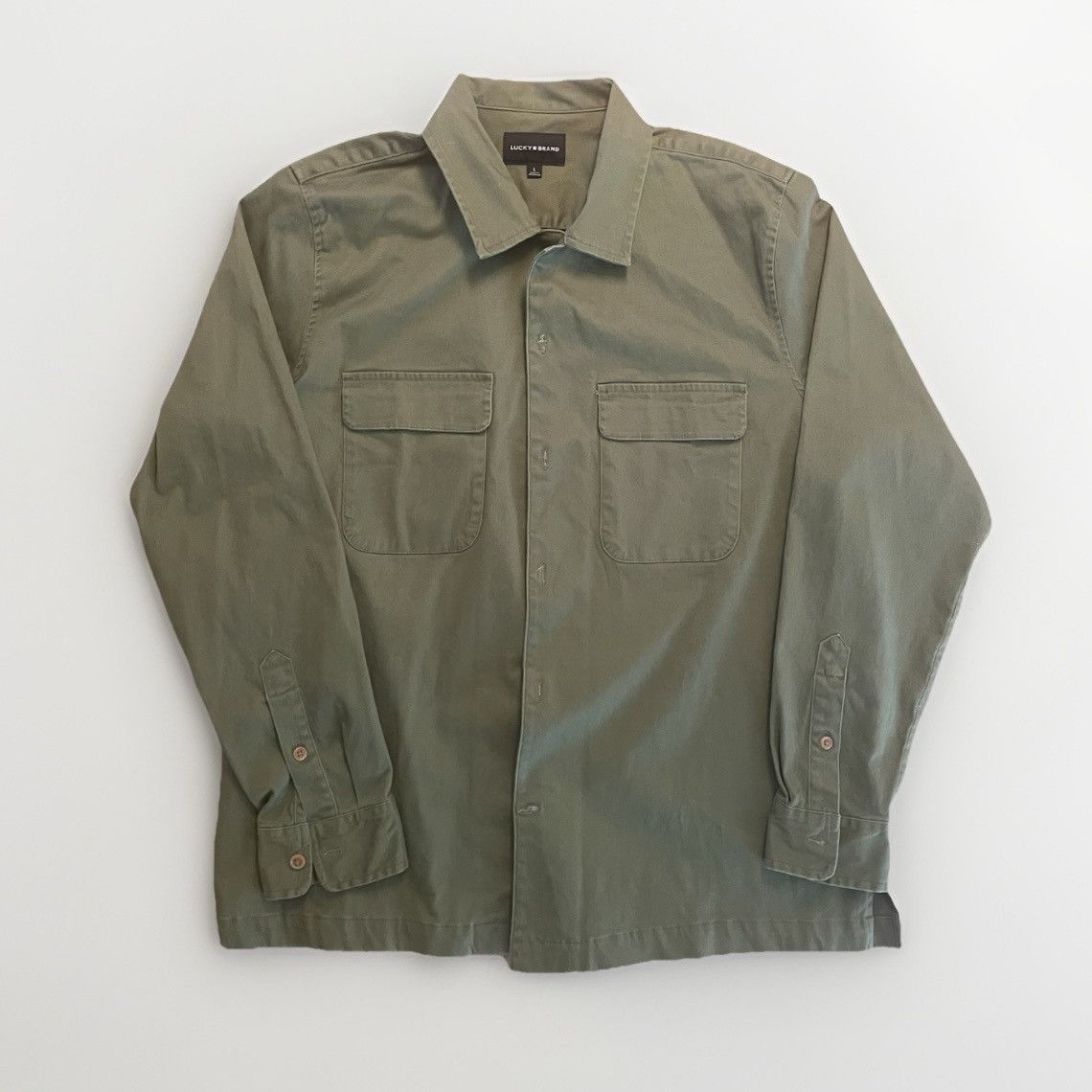 Lucky Brand Olive Work Jacket Size US L / EU 52-54 / 3 - 2 Thumbnail