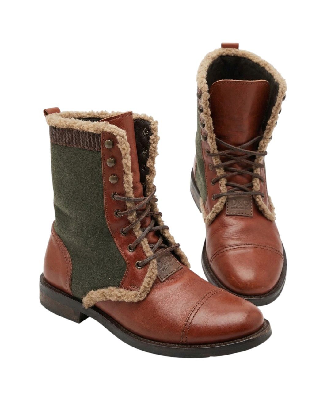 Dolce & Gabbana MOUNTAIN ASSAULT LEATHER BOOTS Size US 10 / EU 43 - 1 Thumbnail