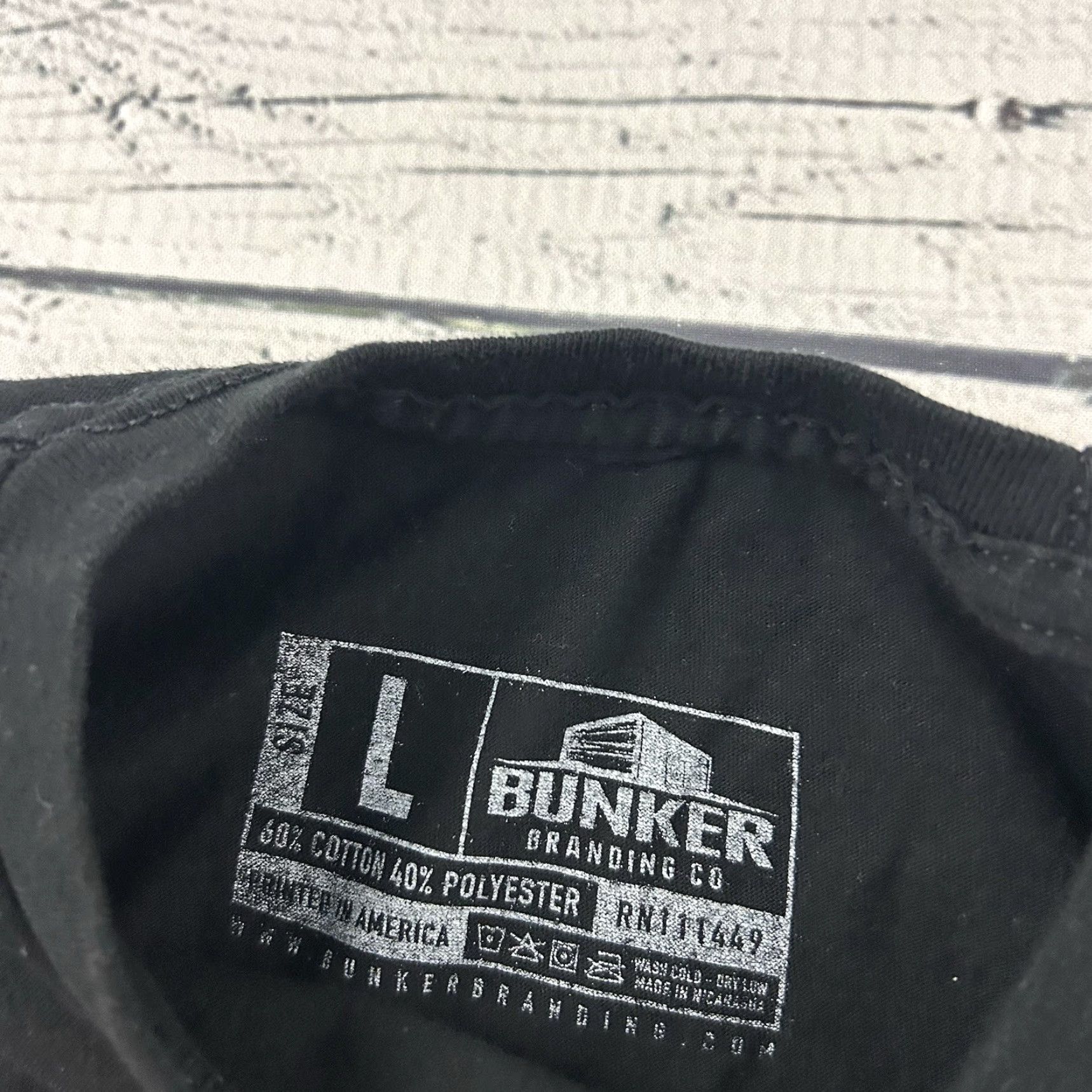 Vintage Bunker Branding Demo Ranch Short Sleeve T Shirt Men's Large Black Size US L / EU 52-54 / 3 - 2 Thumbnail