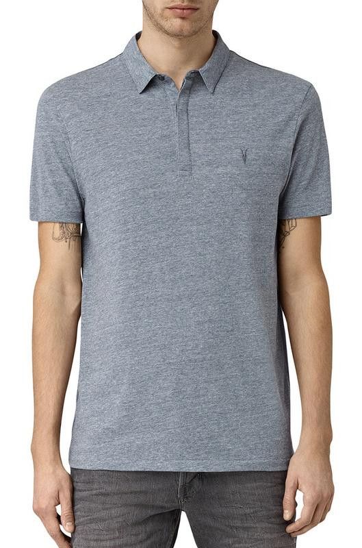 Allsaints AllSaints Tonic Panel Polo Shirt Gray Size US M / EU 48-50 / 2 - 1 Thumbnail