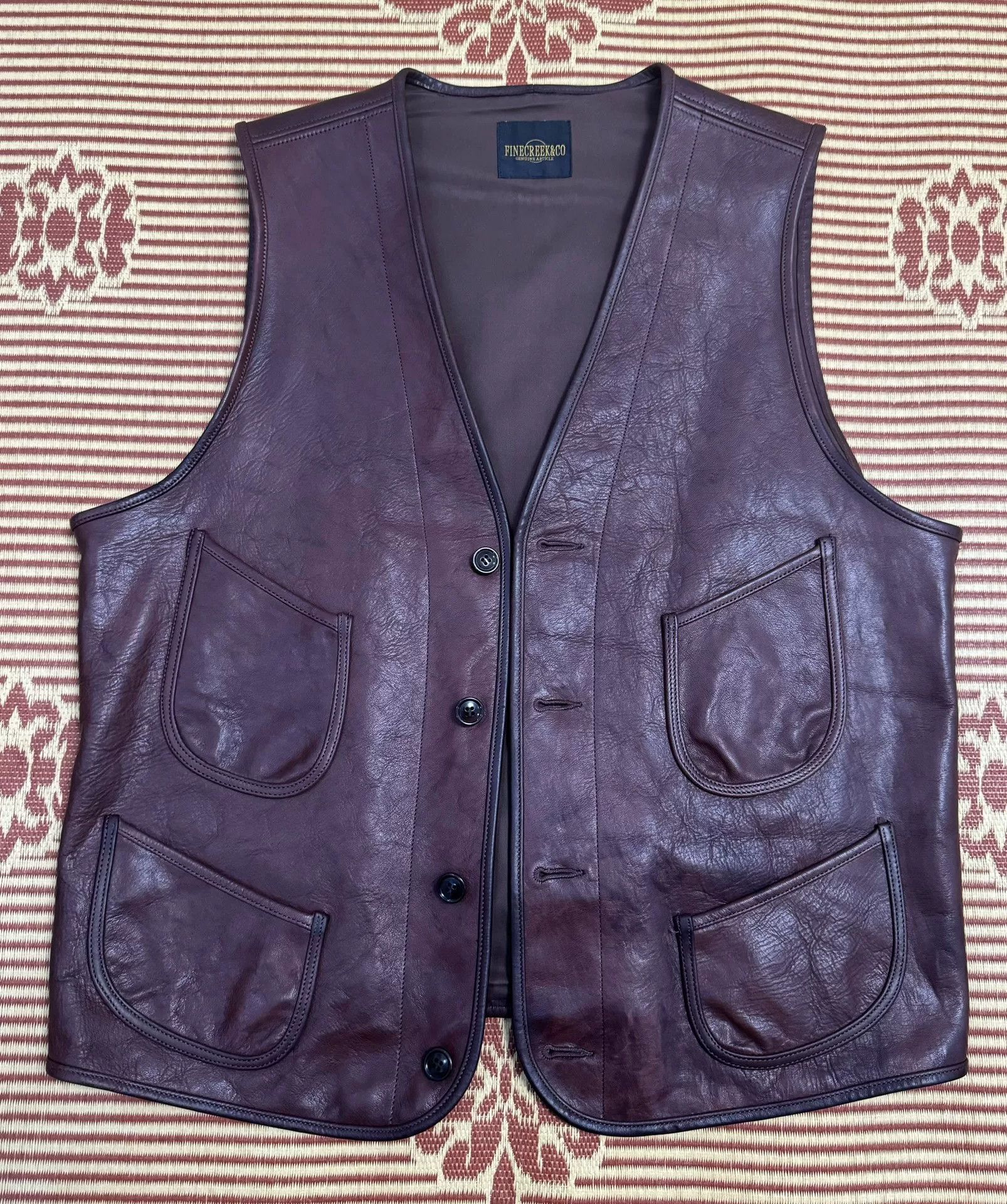 Fine Creek Fine Creek Leather Vest Size US XS / EU 42 / 0 - 1 Thumbnail