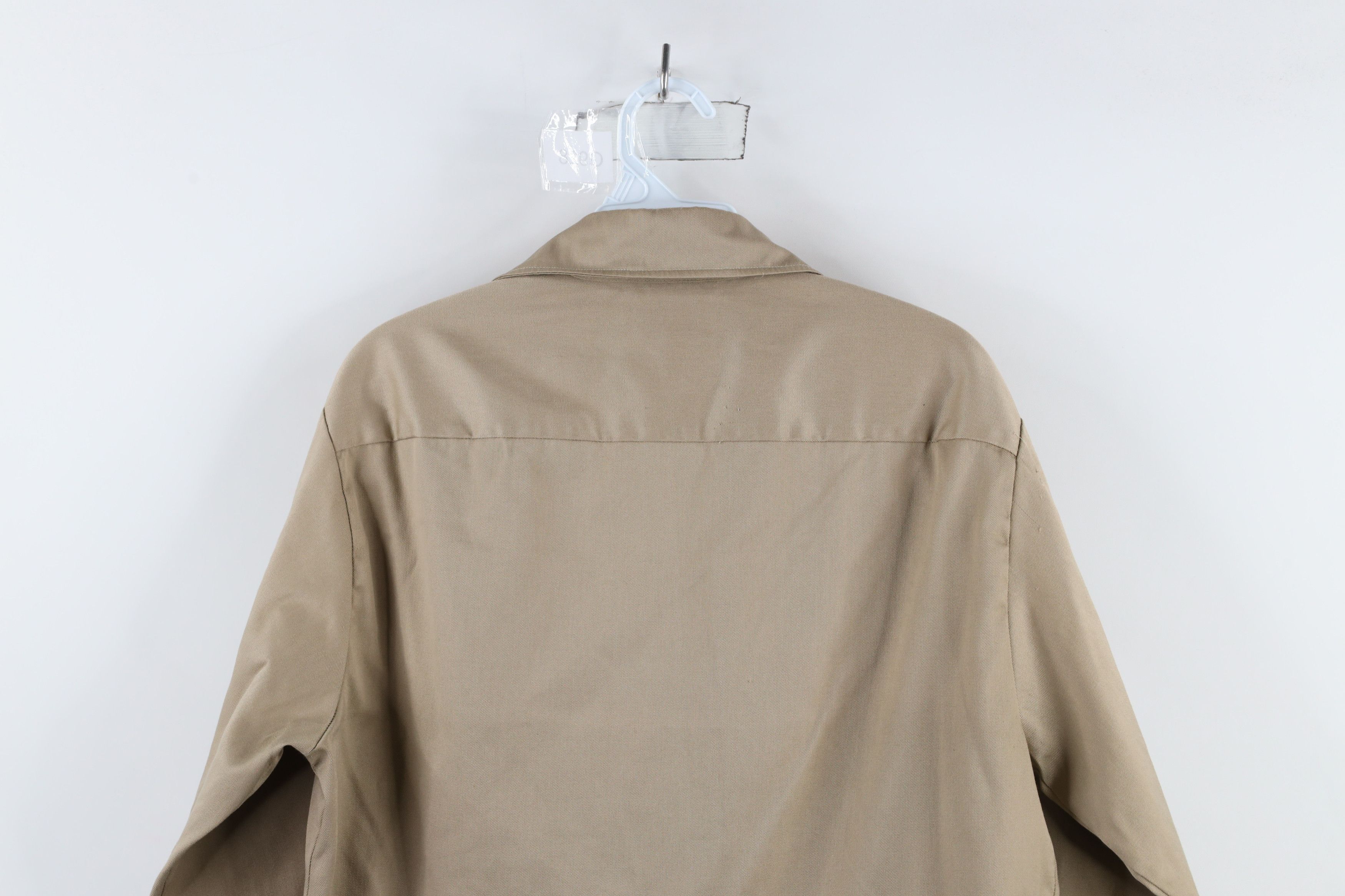 Vintage Vintage 70s Big Mac Workwear Collared Button Shirt Beige Size US L / EU 52-54 / 3 - 12 Thumbnail