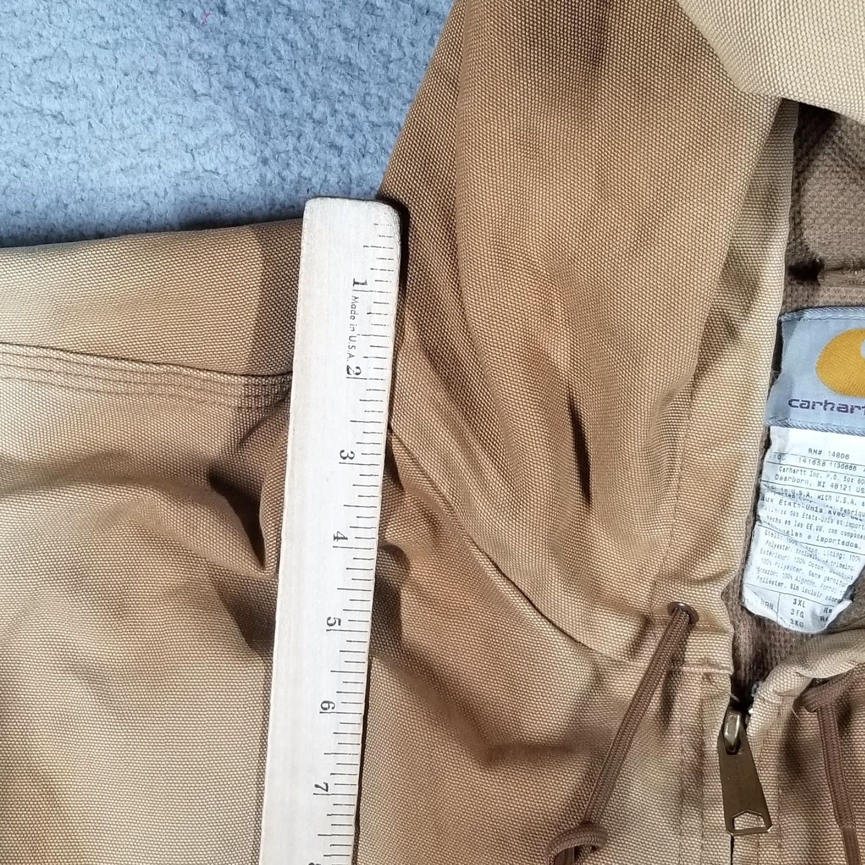 Carhartt Carhartt Jacket J131 Mens 3XL Brown Hooded Duck Canvas Work Zip Made USA Thermal Size US XXL / EU 58 / 5 - 6 Thumbnail