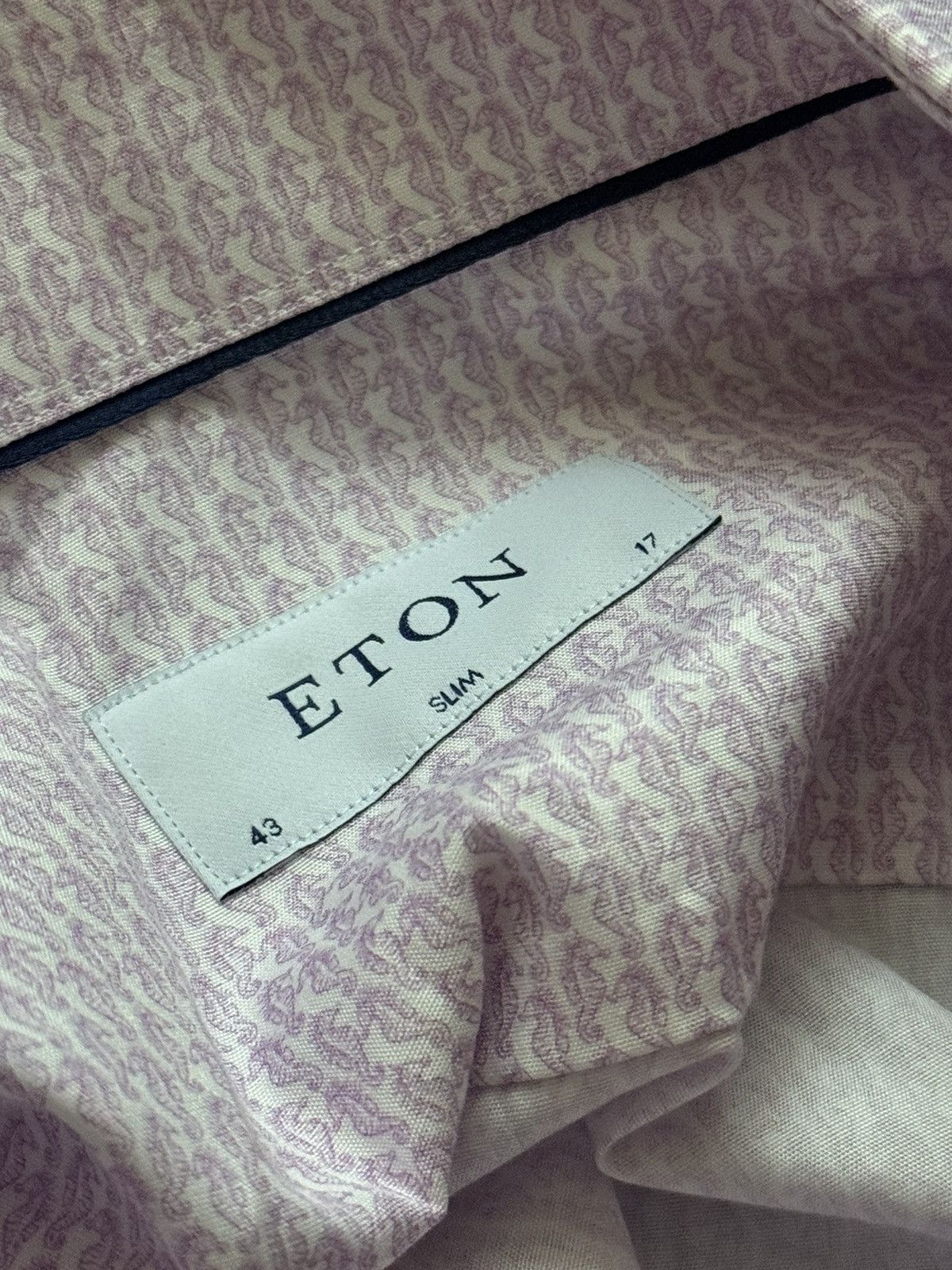 Designer × Eton Eton XL 43 slim all printed sea horse shirt button up dress Size US XL / EU 56 / 4 - 8 Thumbnail