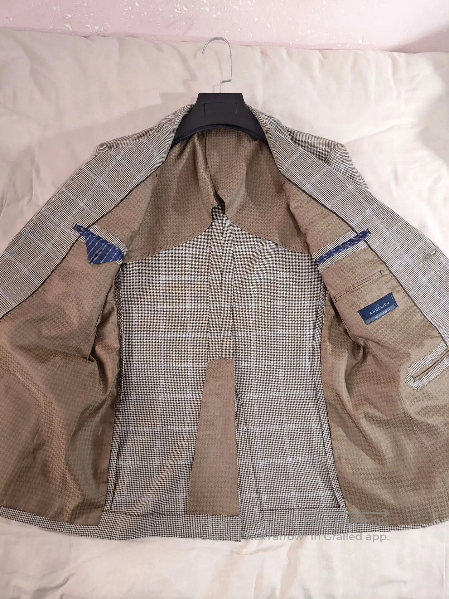 Angelo Nardelli Italian Angelico Wool Blazer with Check Pattern. Size US S / EU 44-46 / 1 - 6 Thumbnail