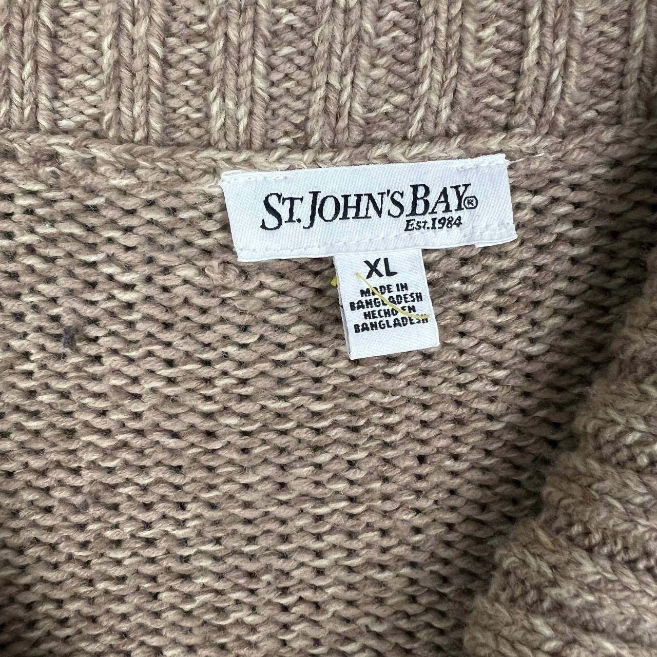 St. Johns Bay St Johns Bay Cardigan Sweater XL Cable Knit Full Snap Jacket Size XL / US 12-14 / IT 48-50 - 5 Thumbnail