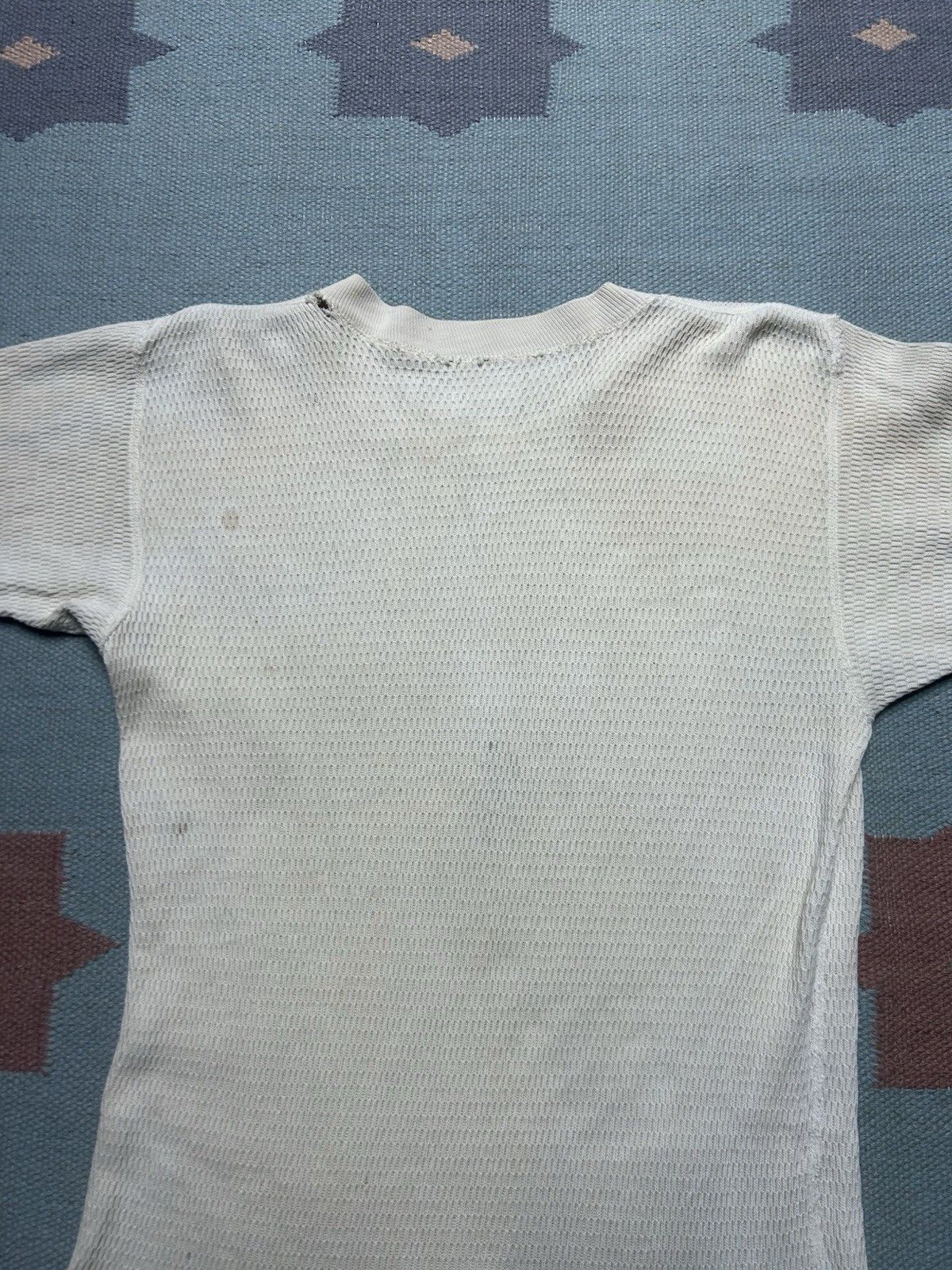 Vintage Vintage 50s waffle knit thermal shirt chopped cotton Medium Size US M / EU 48-50 / 2 - 10 Thumbnail