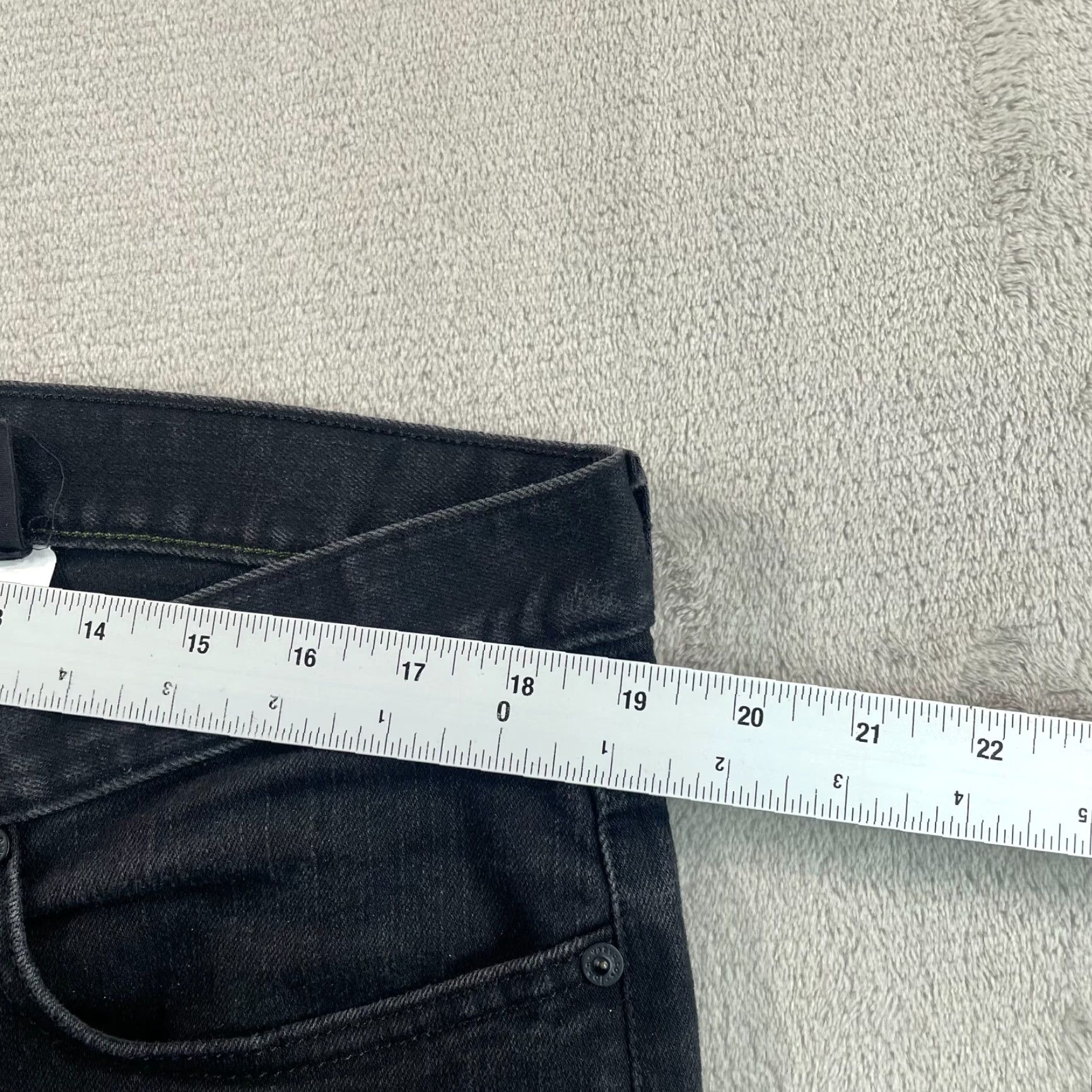 John Varvatos John Varvatos USA Bowery Jeans Men 38x34 Black Slim Straight Button Fly Grunge Size US 38 / EU 54 - 7 Thumbnail