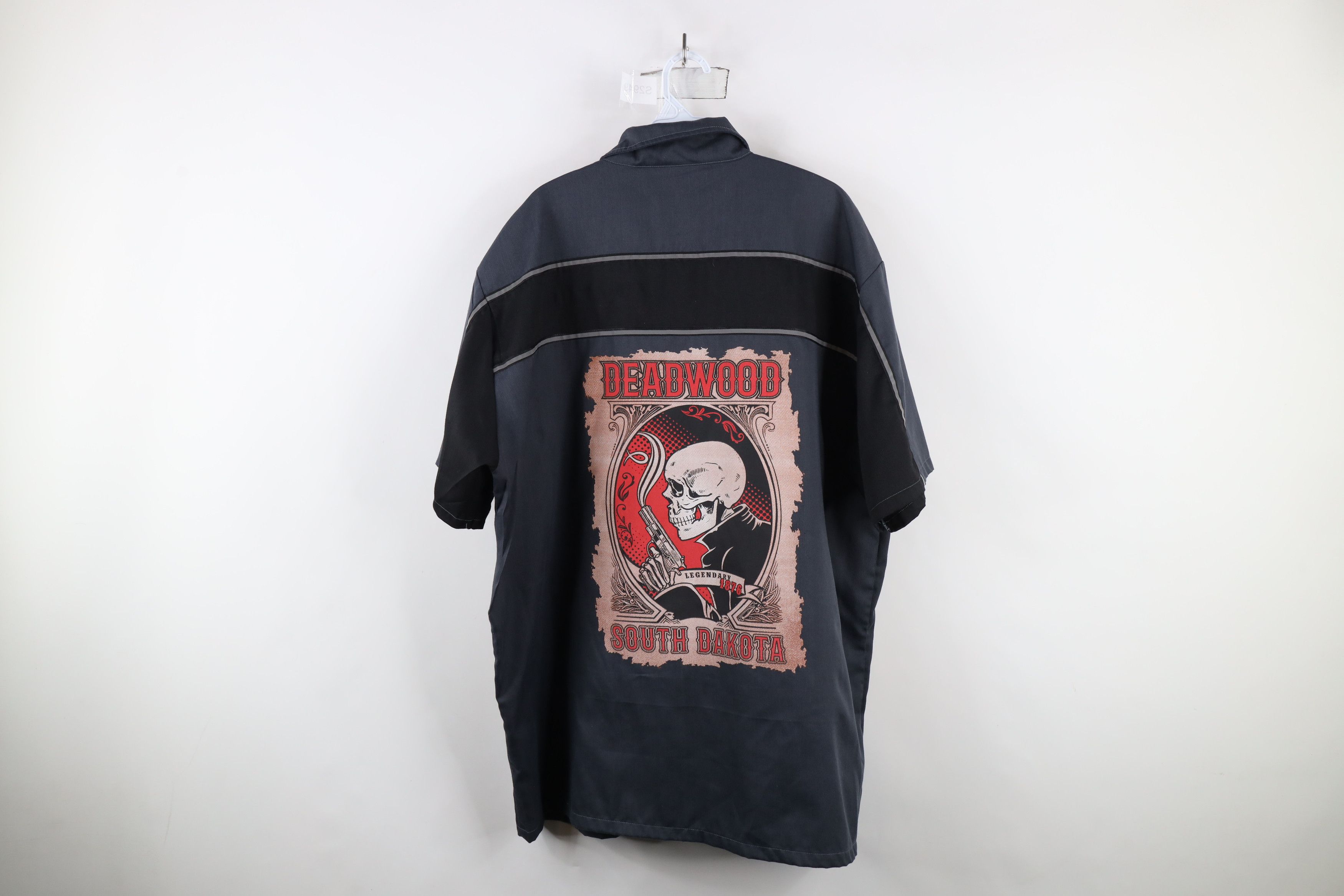 Vintage Vintage Y2K South Dakota Skeleton Motorcycle Button Shirt Size US XXL / EU 58 / 5 - 11 Thumbnail