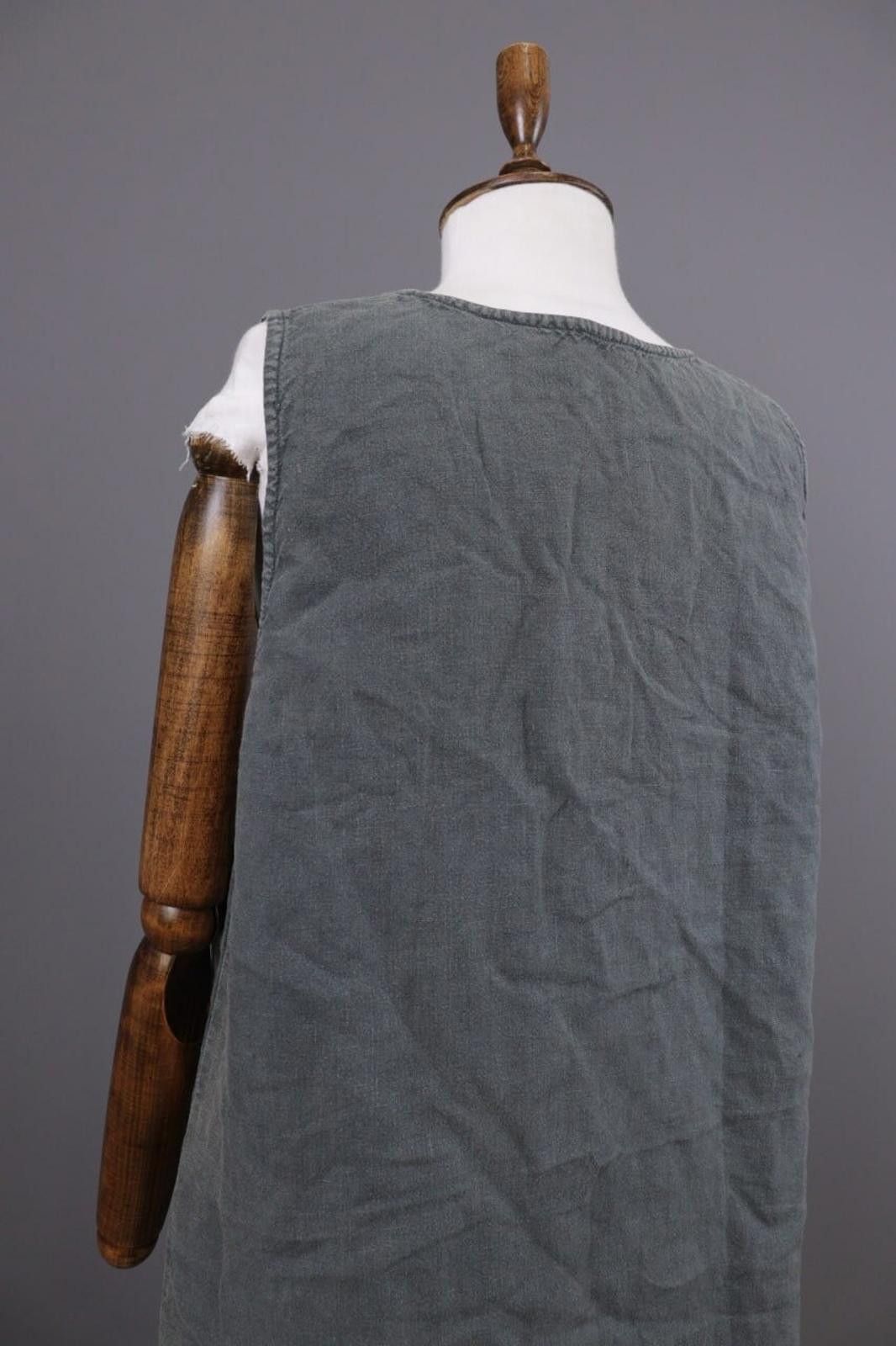 Oscar De La Renta Oska Gray Linen Relaxed Lagenlook Tunic Dress Size 4 Size S / US 4 / IT 40 - 8 Thumbnail