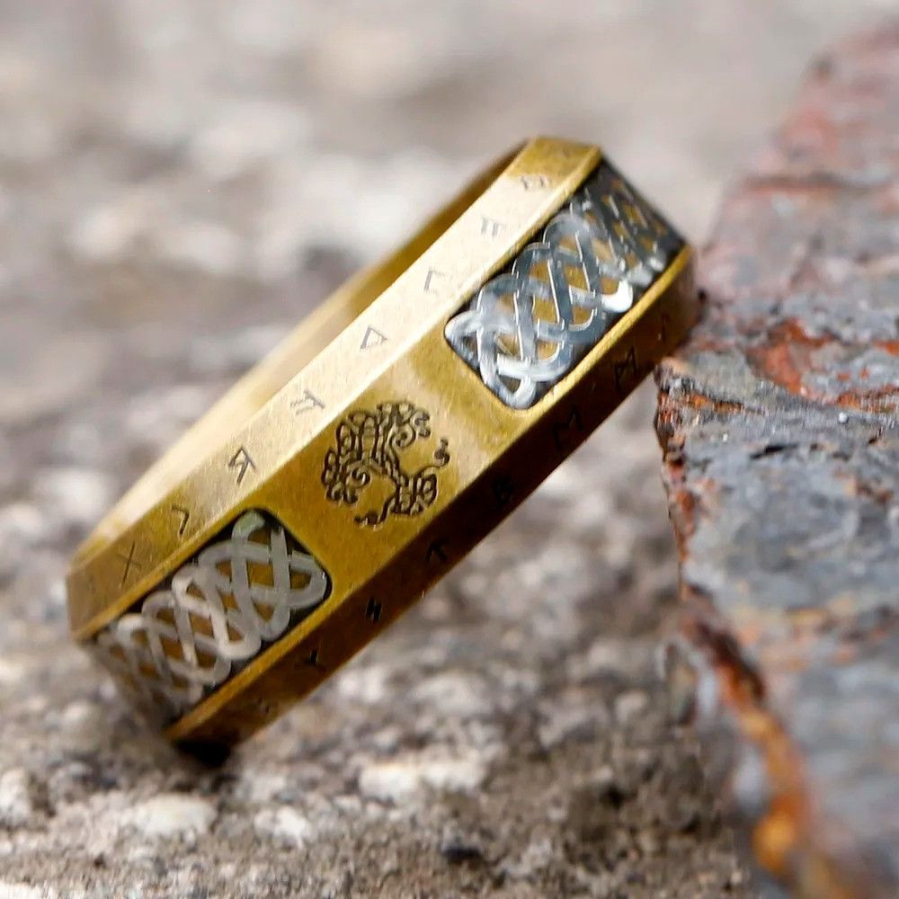 Jewelry Runes Tree of Life Ring Streetwear Jewelry Fashion Gift Size ONE SIZE - 2 Thumbnail