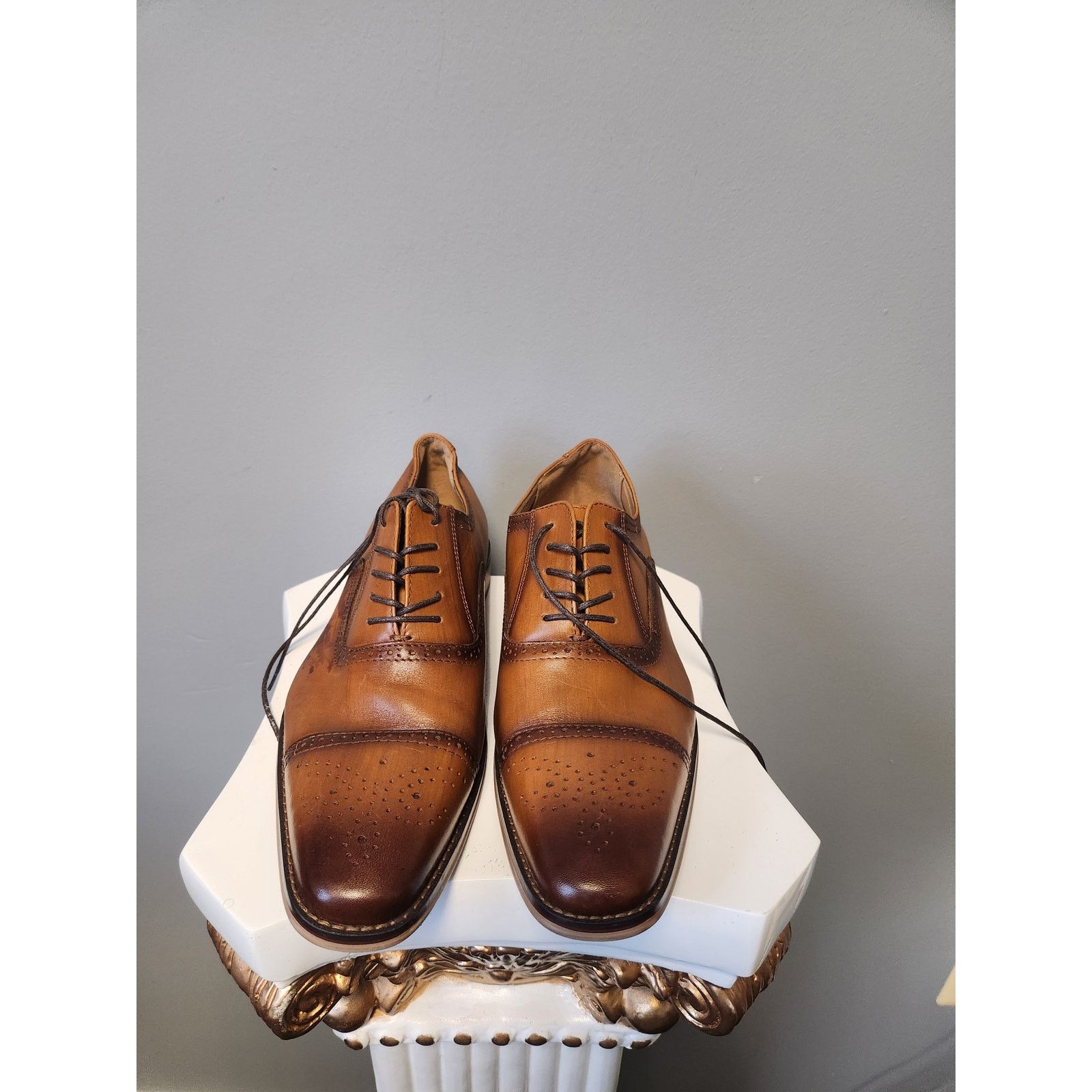 La Milano Men's 11.5 La Milano Lorenzo Oxford Dress Shoes Brown Size US 11.5 / EU 44-45 - 1 Thumbnail