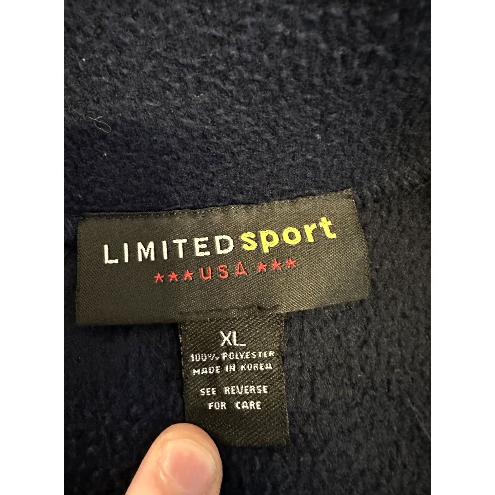 Vintage VINTAGE Limited Sport USA 1/4 Zip Fleece Sweatshirt XL 1996 Navy Blue Mens Size US XL / EU 56 / 4 - 2 Thumbnail