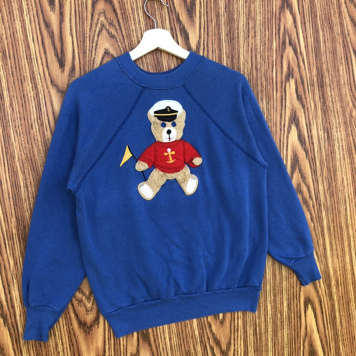 Vintage Vintage Captain Bear Pullover Sweatshirt Size M / US 6-8 / IT 42-44 - 2 Thumbnail