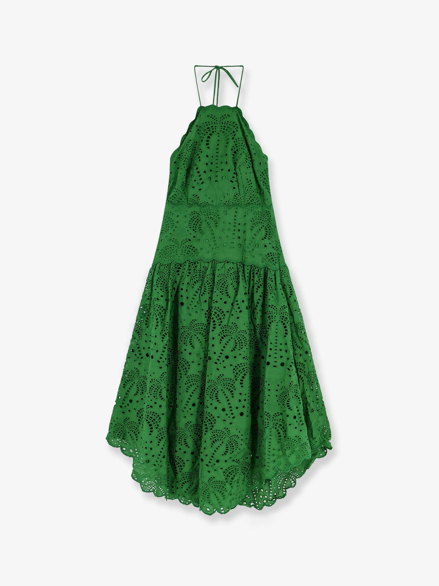 Farm Rio Sangallo Lace Midi Dress Size L / US 10 / IT 46 - 1 Thumbnail