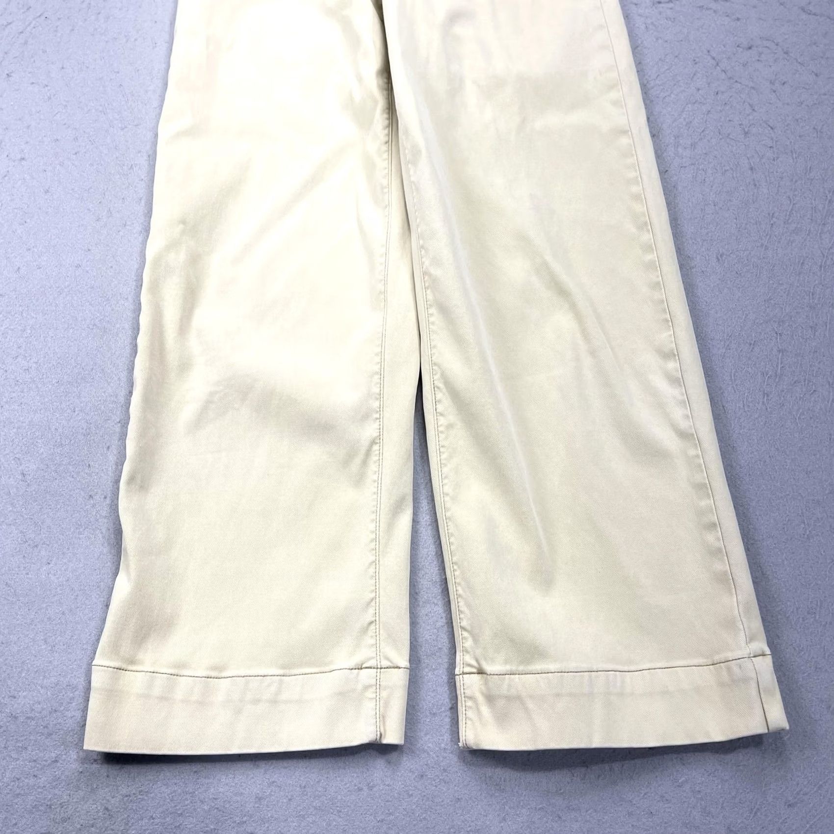 Spanx Spanx Pants Womens Small Beige Cropped Wide Leg Twill Pockets Relaxed Size 28" / US 6 / IT 42 - 3 Thumbnail