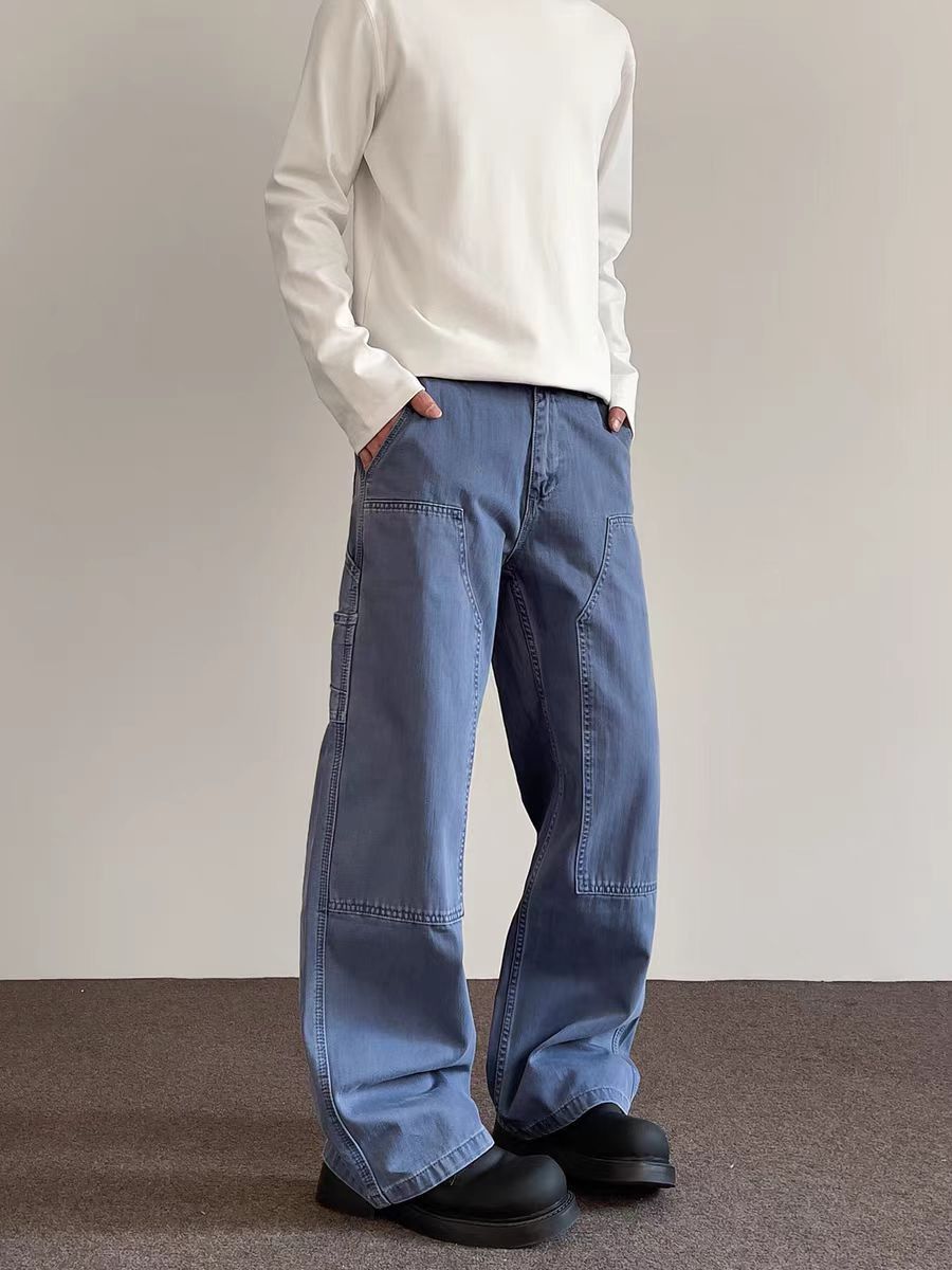 Japanese Brand × Vintage Vintage Street Workwear Aged Blue Lumberjack Pants Size US 34 / EU 50 - 2 Thumbnail