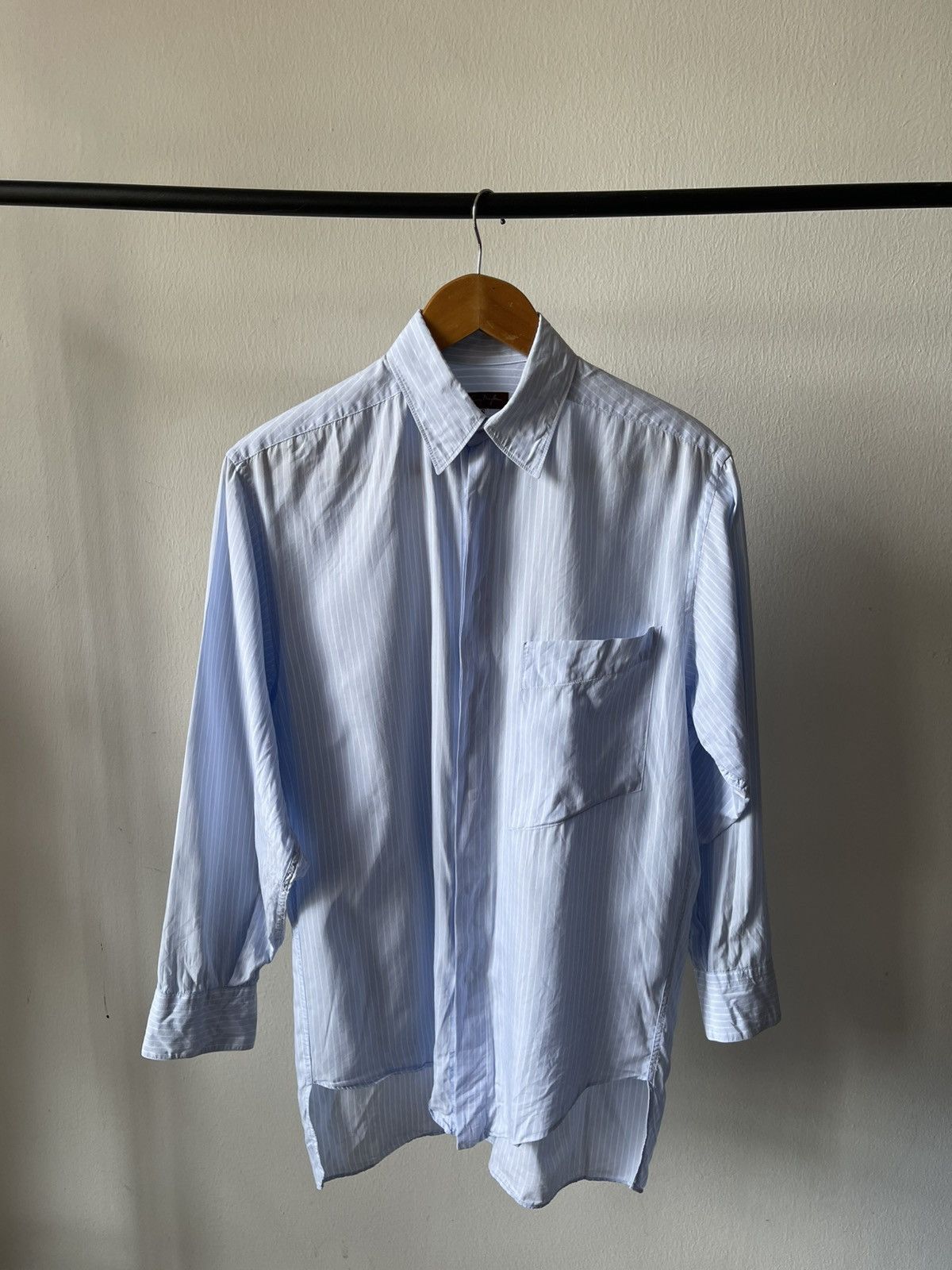 Thierry Mugler 80s Thierry Mugler Paris Stripe Shirt Size US L / EU 52-54 / 3 - 2 Thumbnail