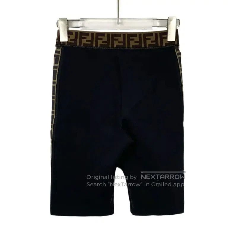 Fendi Fendi Women's Black Shorts with Logo Detail . Size 23" - 2 Thumbnail