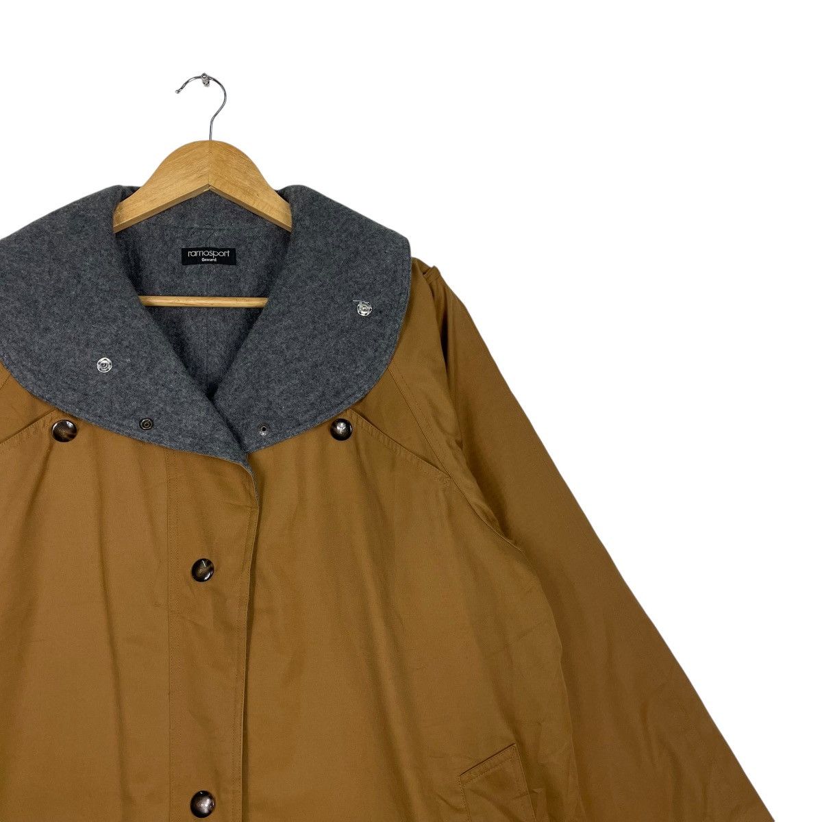 Designer × Japanese Brand × Vintage 💥RAMOSPORT RICH BROWN PARKA SHAWL COLLAR JACKET Size US L / EU 52-54 / 3 - 5 Thumbnail