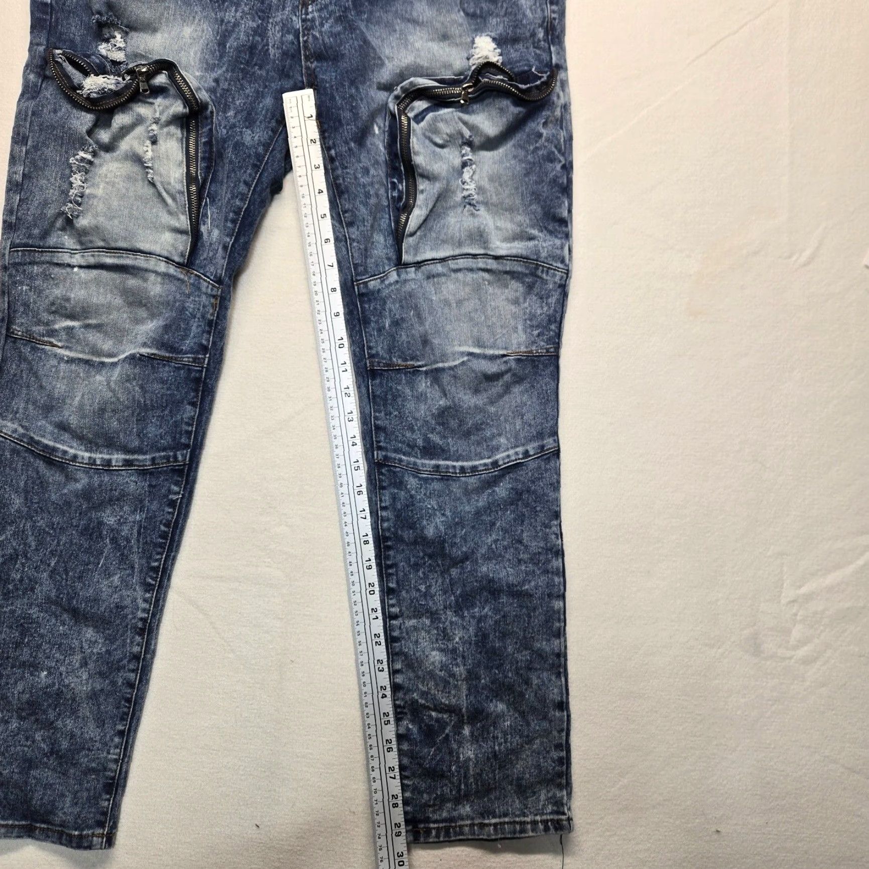 Vintage Mens GS-115 Distressed Blue Denim Jeans Straight 38x30 Size US 38 / EU 54 - 7 Thumbnail