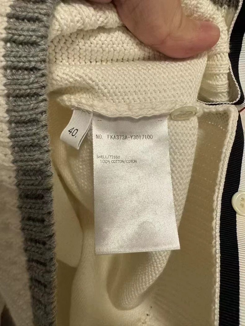 Thom Browne Thom Browne Gray and white patchwork sweater Size S / US 4 / IT 40 - 4 Thumbnail