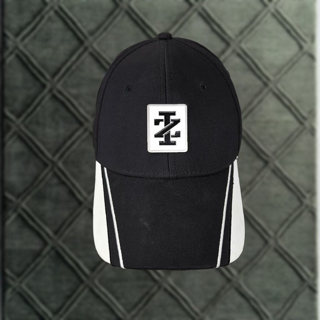 Izod IZOD Hat Cap Strap Back Black White Metal Patch Preppy Mens One Size Adjustable Baseball Cap】 Size ONE SIZE - 1 Thumbnail