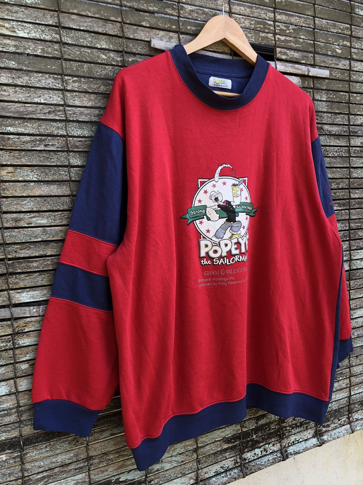 Vintage Vintage 90s Popeye X Gianni Valentino Crewneck Sweatshirt Size US XL / EU 56 / 4 - 3 Thumbnail