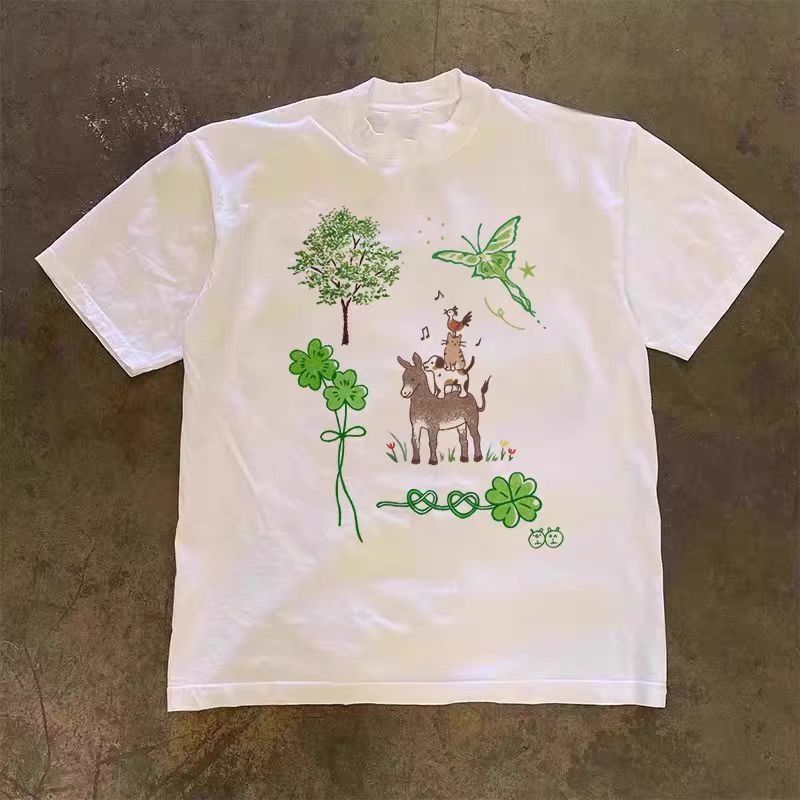 Vintage White vintage animal print t-shirt Size US M / EU 48-50 / 2 - 1 Thumbnail