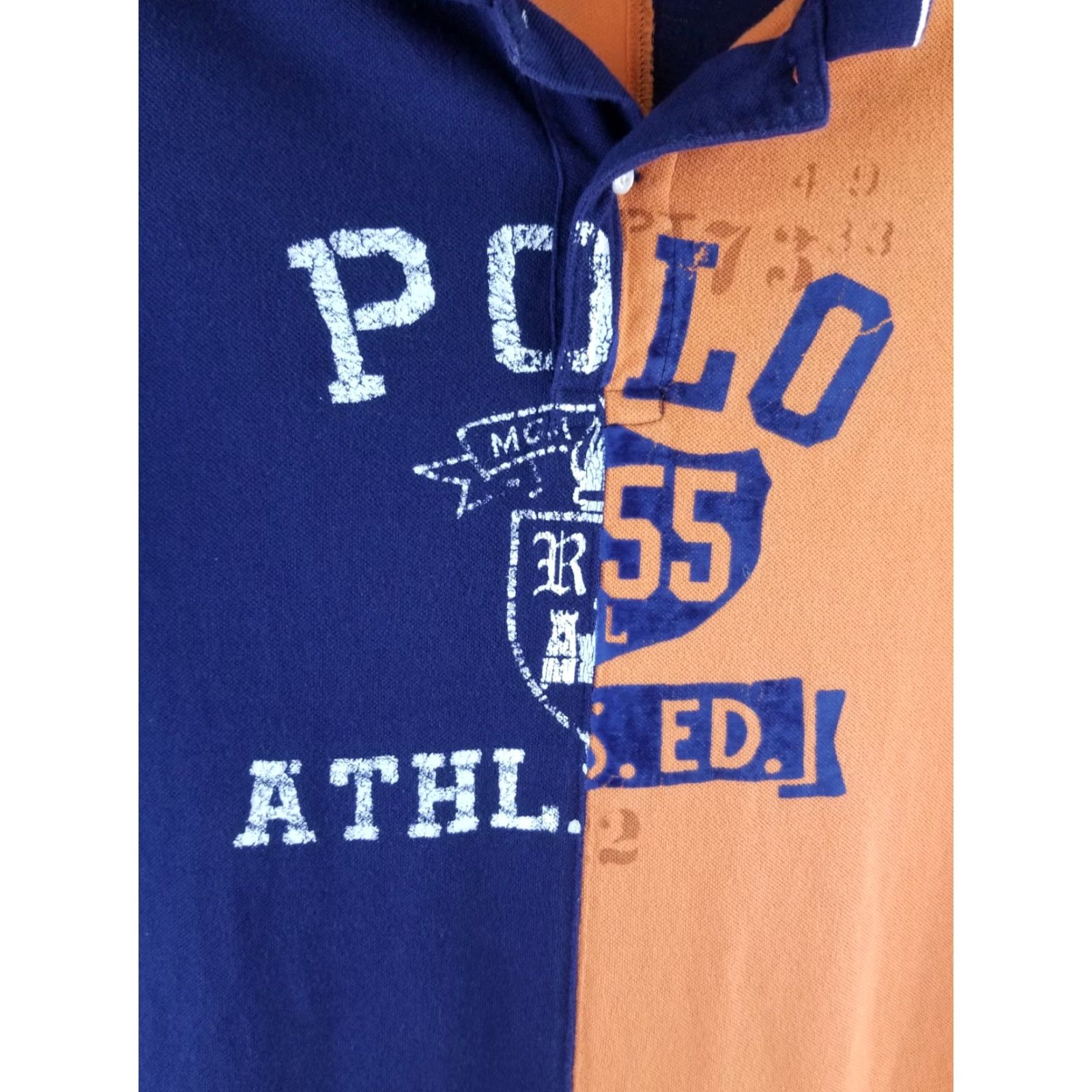 Polo Ralph Lauren VINTAGE Polo Ralph Lauren POLO SHIRT NAVY/ORANGE MEDIUM Mens T-Shirt Short Sleeve 2010-2019 Cotton Navy/Orange Size US M / EU 48-50 / 2 - 2 Thumbnail