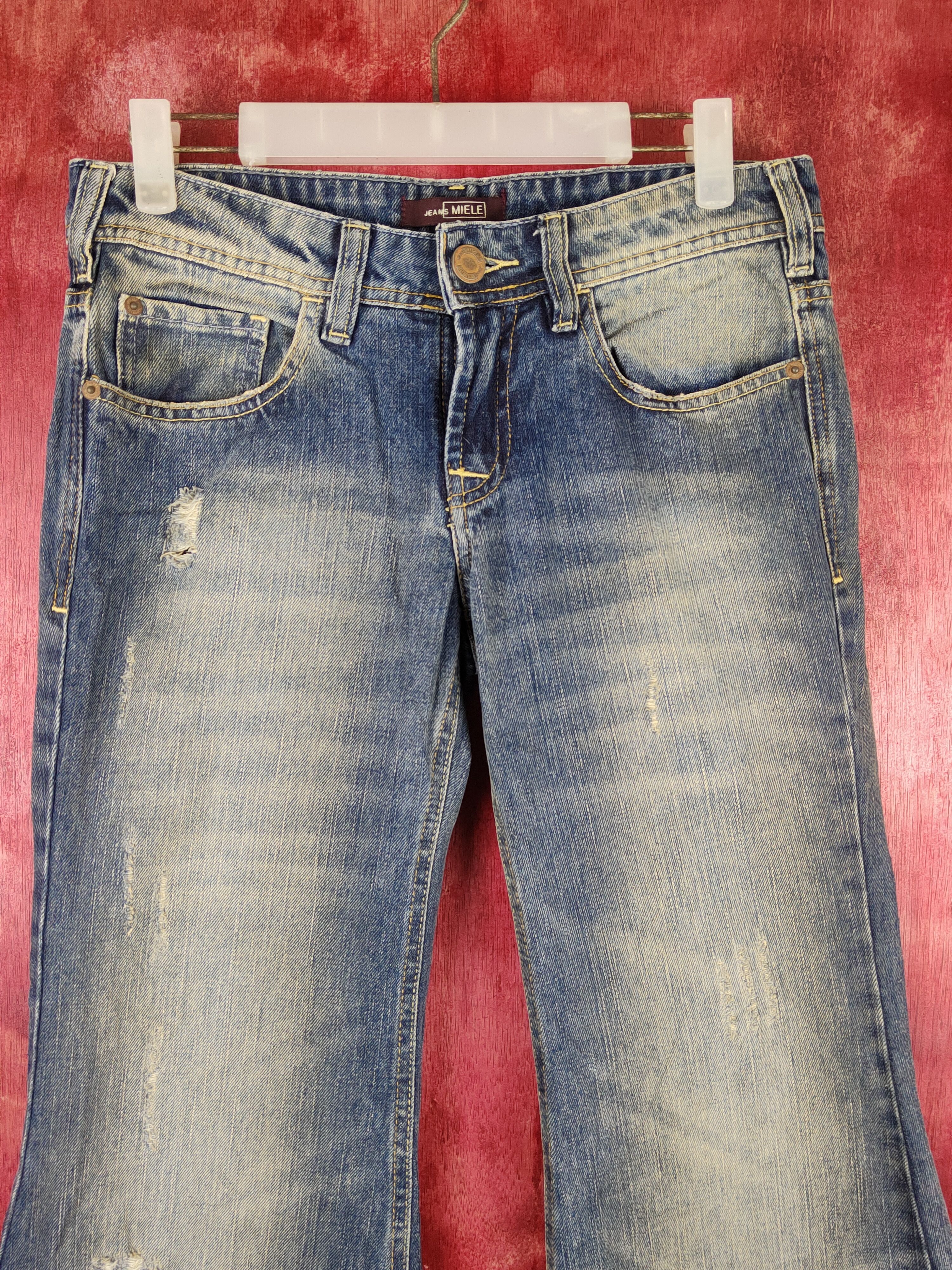 If Six Was Nine DL Jeans Miele Dark Blue Distressed Multipocket Denim #S1536 Size 26" / US 2 / IT 38 - 2 Thumbnail
