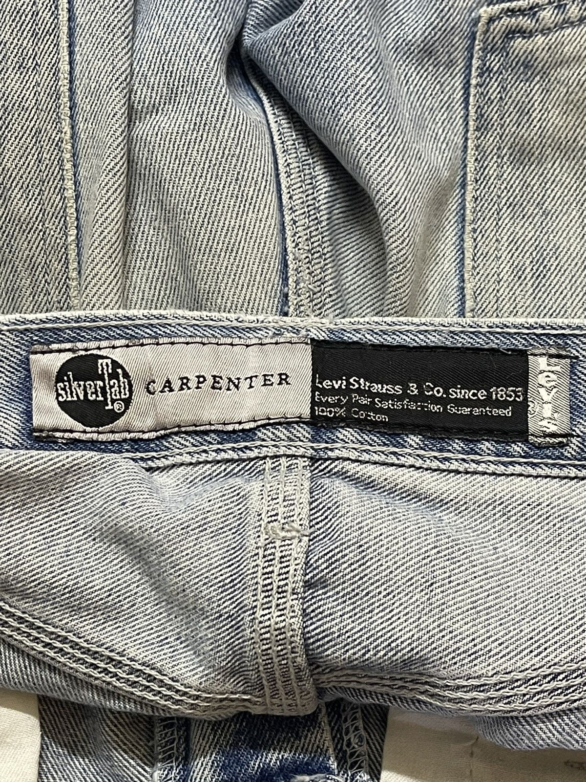 Levi's Vintage Levis Silver Tab Carpenter Style Baggy Jeans Size US 34 / EU 50 - 9 Thumbnail