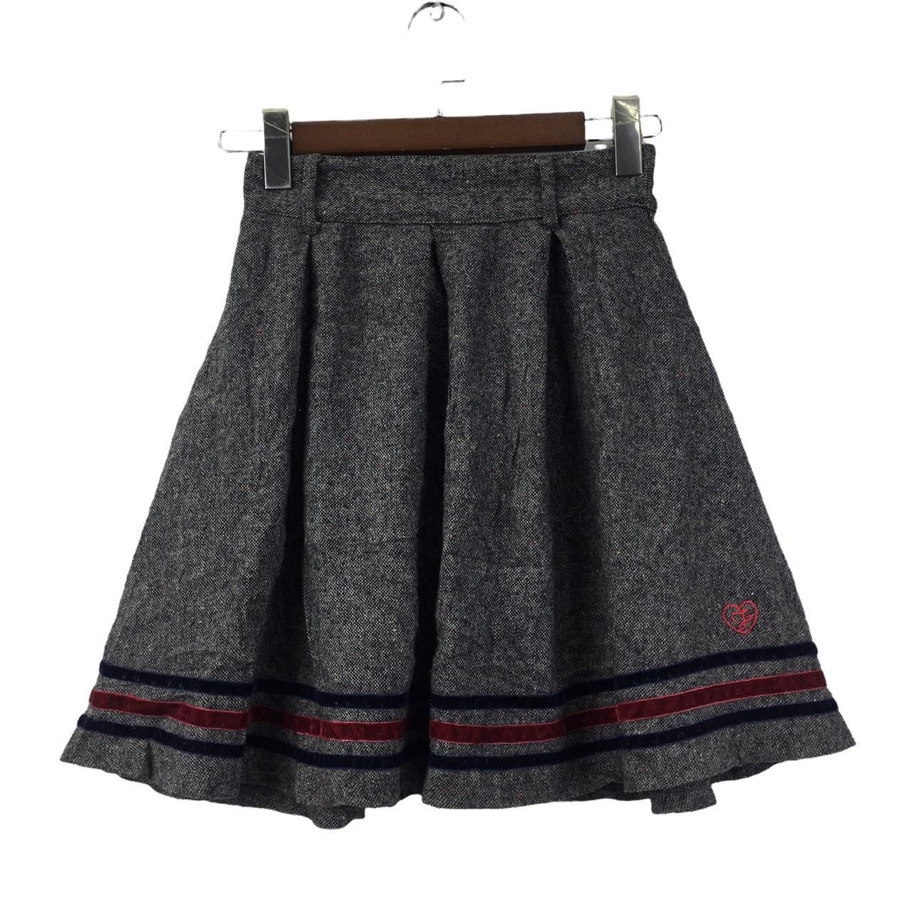Vintage Vtg FIORUCCI LOVE Made In ITALY Grey Mini Skirt Bottom Size 24" / US 00 / IT 34 - 1 Thumbnail