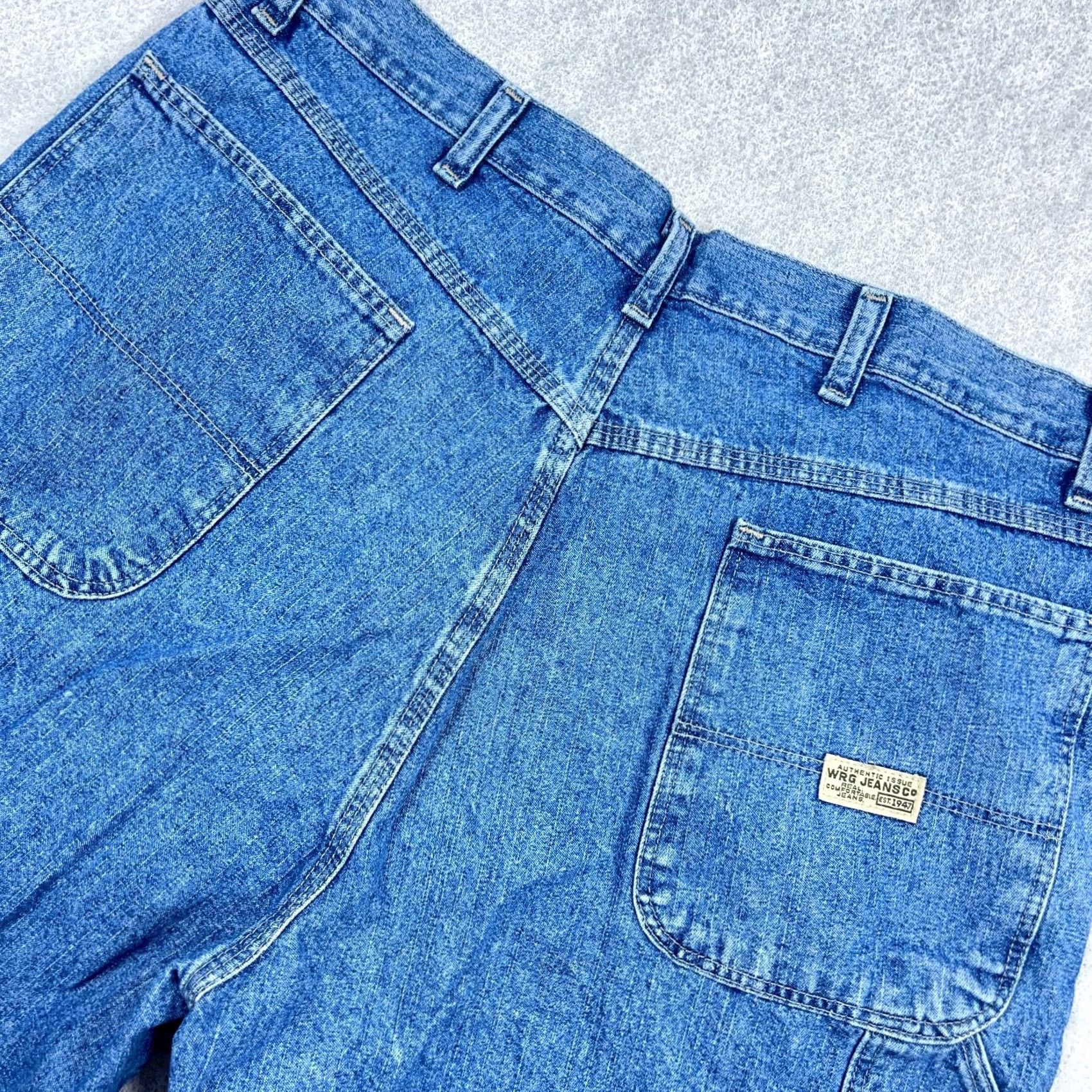 Wrangler Vintage Y2K Wrangler Shorts Men 36 Carpenter Baggy Jorts Work Wear Med Wash A94 Size US 36 / EU 52 - 4 Thumbnail
