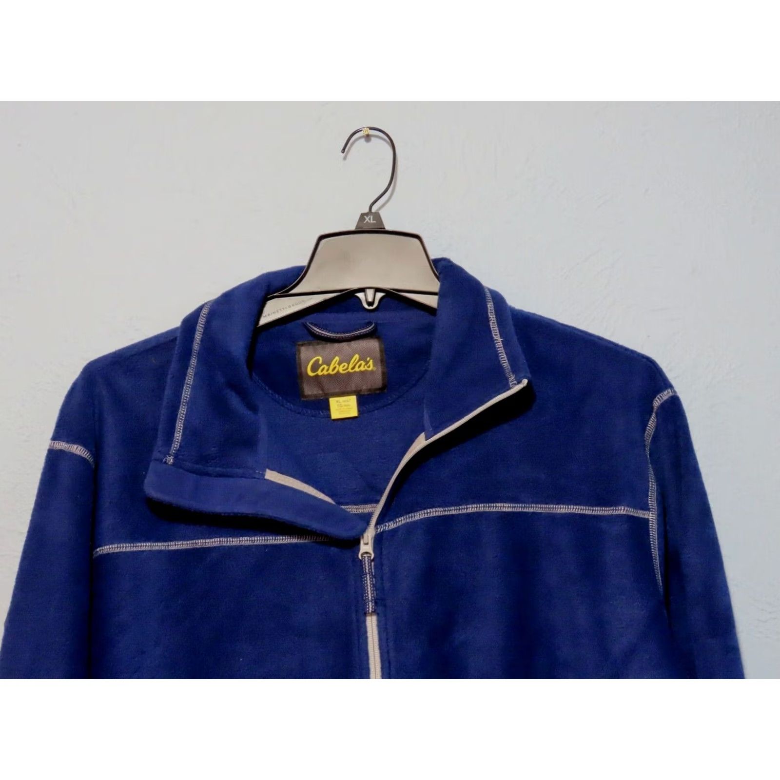 Vintage Cabela's Snake River Jacket XL Reg Mariner Blue Fleece Full Zip Pocket Windbreaker Outdoors Men Size US XL / EU 56 / 4 - 3 Thumbnail