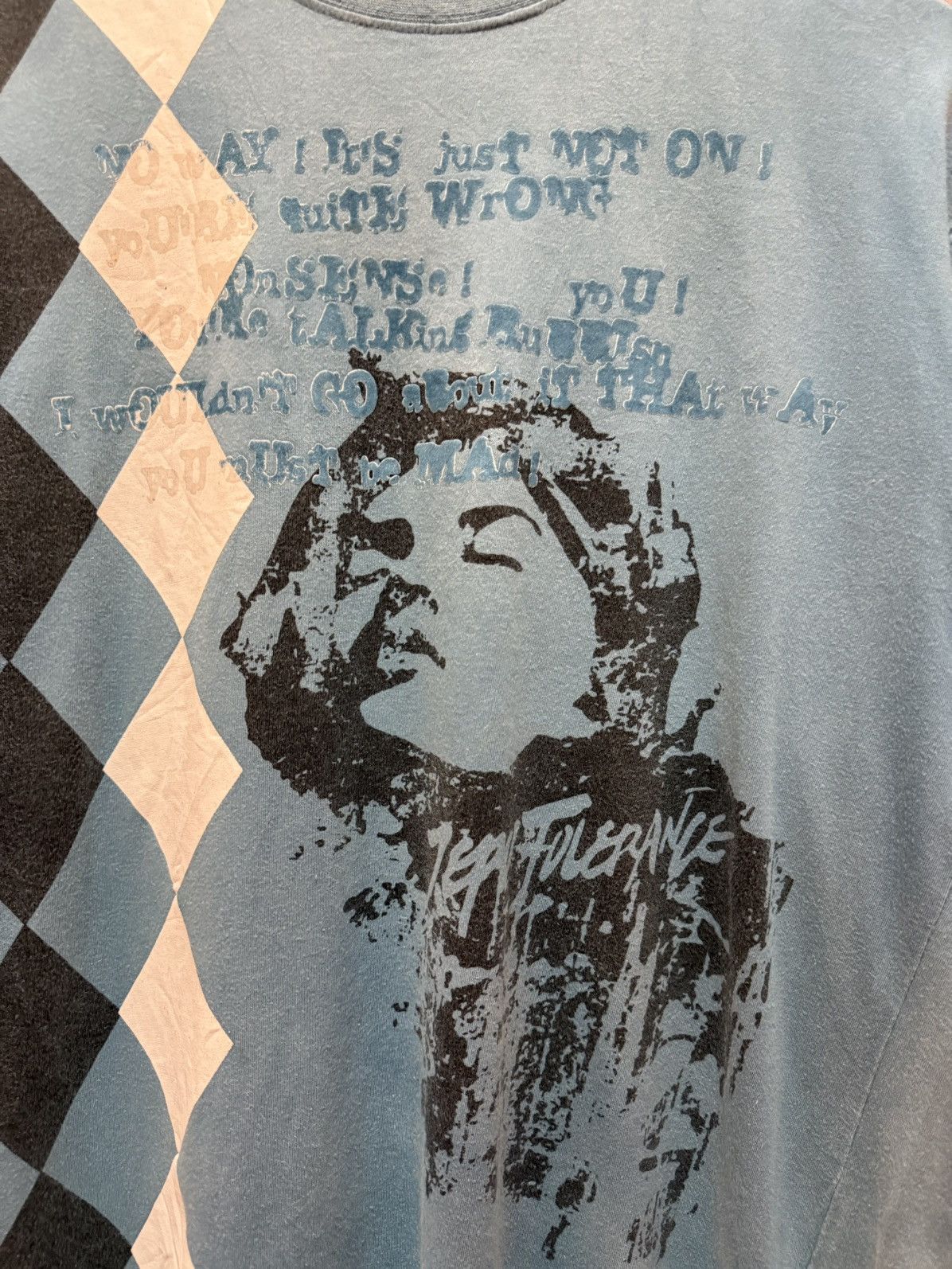 Hysteric Glamour × Japanese Brand 2000s Zero Tolerance Japan Poems And Face Sun Faded LS Tees Size US M / EU 48-50 / 2 - 4 Thumbnail