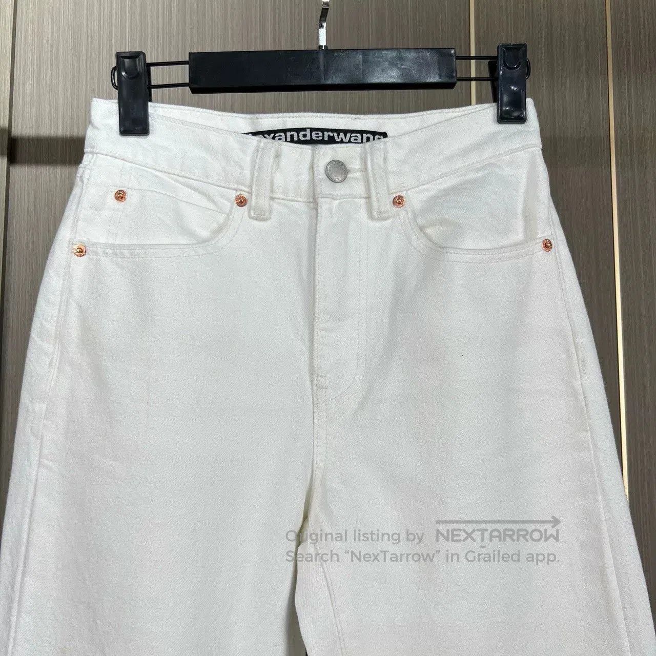 Alexander Wang Alexander Wang White Leather Label Denim Pants. Size 23" - 3 Thumbnail