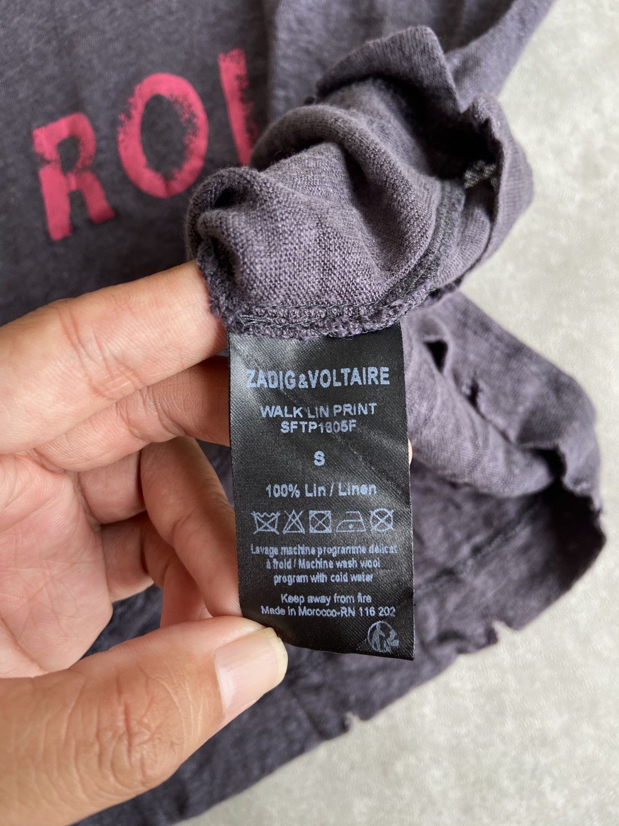 If Six Was Nine × Le Grande Bleu (L.G.B.) × Zadig & Voltaire Zadig&Voltaire "Rock N Roll" Tshirt Size US S / EU 44-46 / 1 - 7 Thumbnail