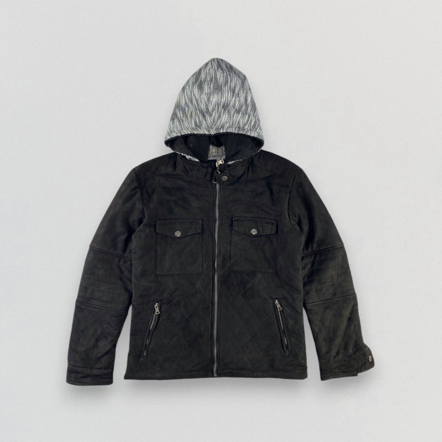 In The Attic In The Attic Faux Suede Jacket Black Quilted Jacket Size US L / EU 52-54 / 3 - 1 Thumbnail