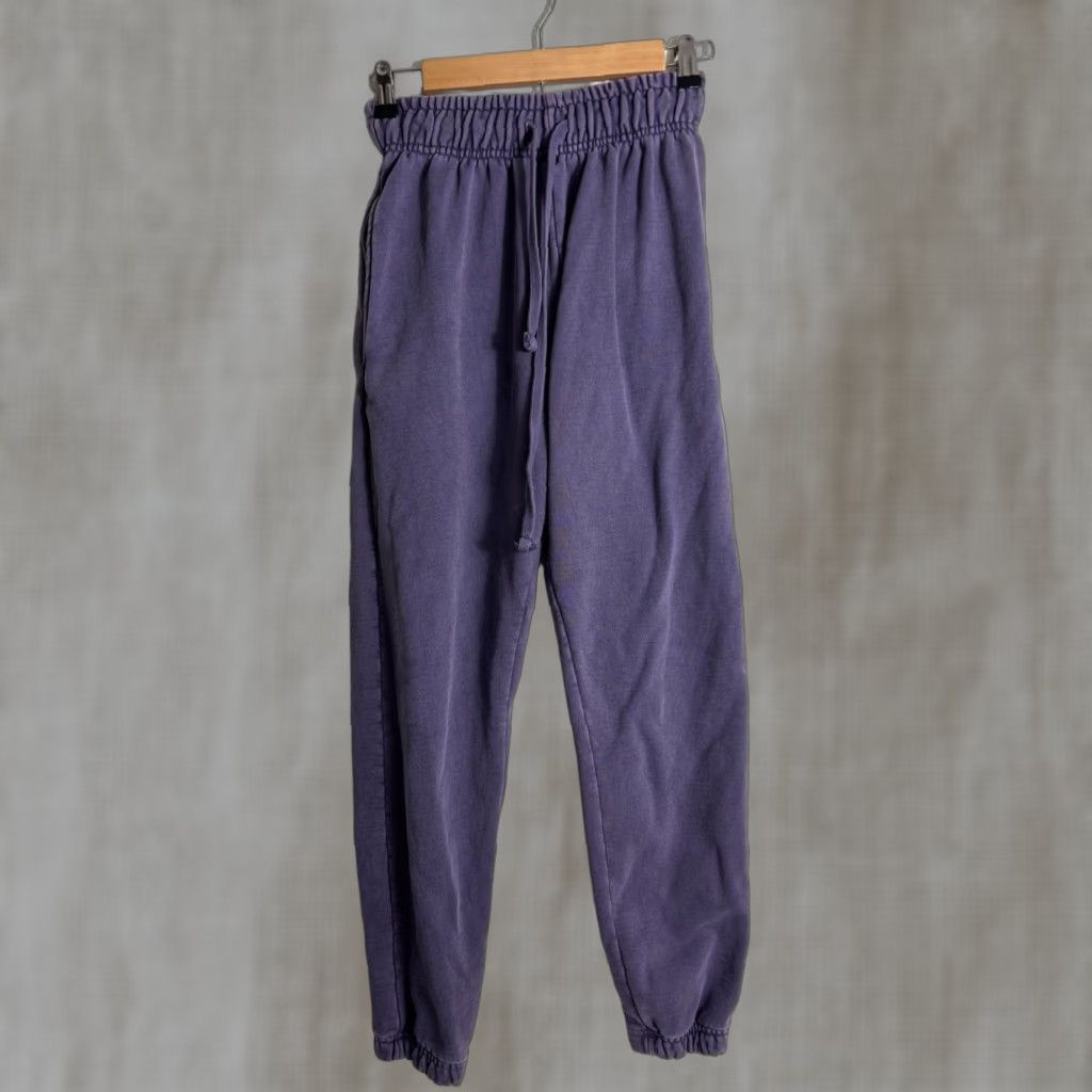 Vintage Hours Women’s Small Purple Ankle Joggers Sweatpants Drawstring Cotton Pants Regular 24X27 Womens Size 28" / US 6 / IT 42 - 1 Thumbnail