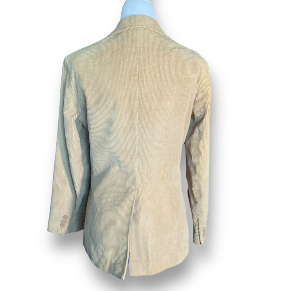Vintage Vintage Nelson Hall Beige Tailored Corduroy Blazer Jacket Ac Size L / US 10 / IT 46 - 7 Thumbnail