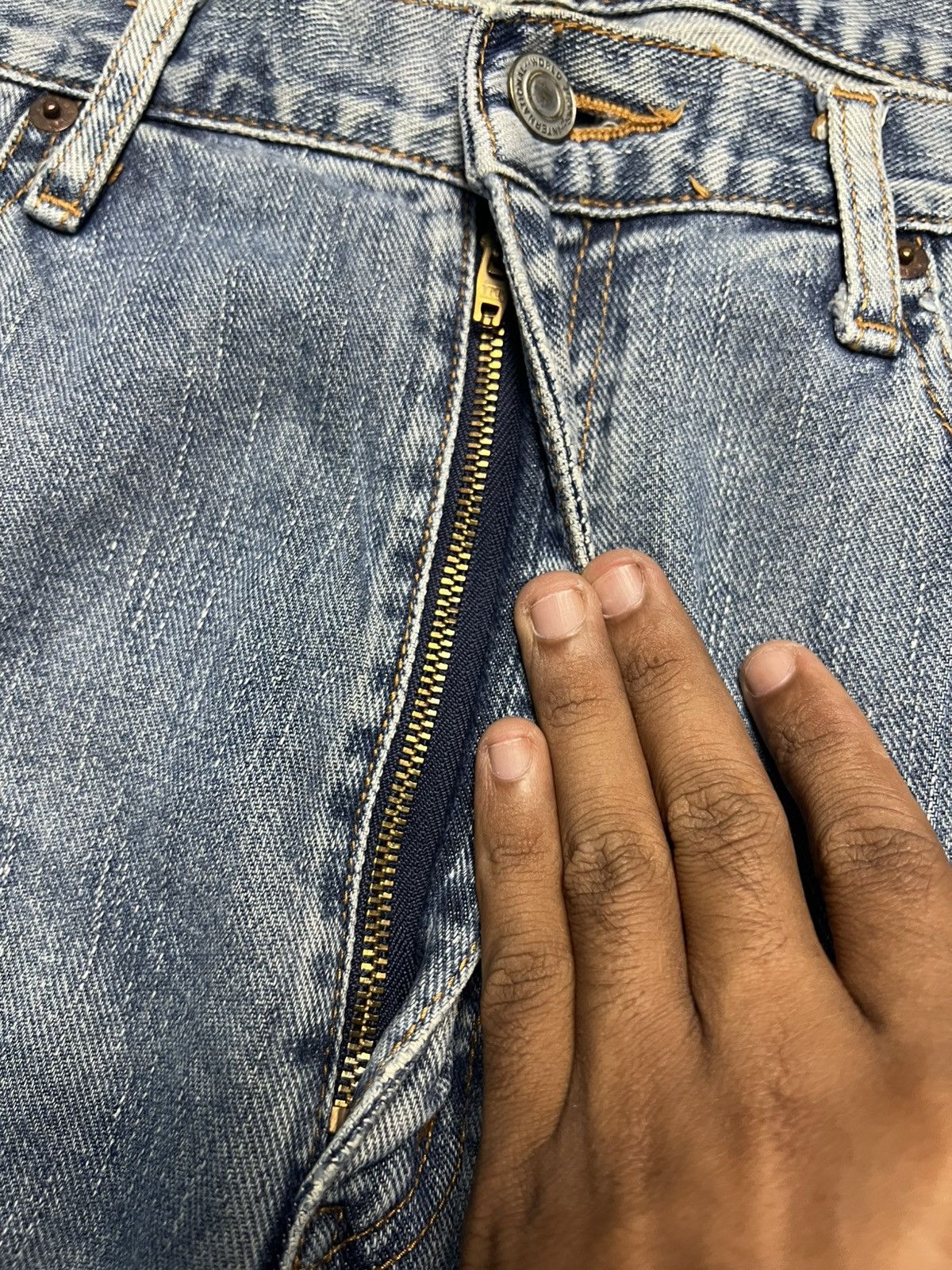 VILLAND VILLAND Denim Jeans 100% Cotton | Straight Fit (41) Size US 34 / EU 50 - 6 Thumbnail