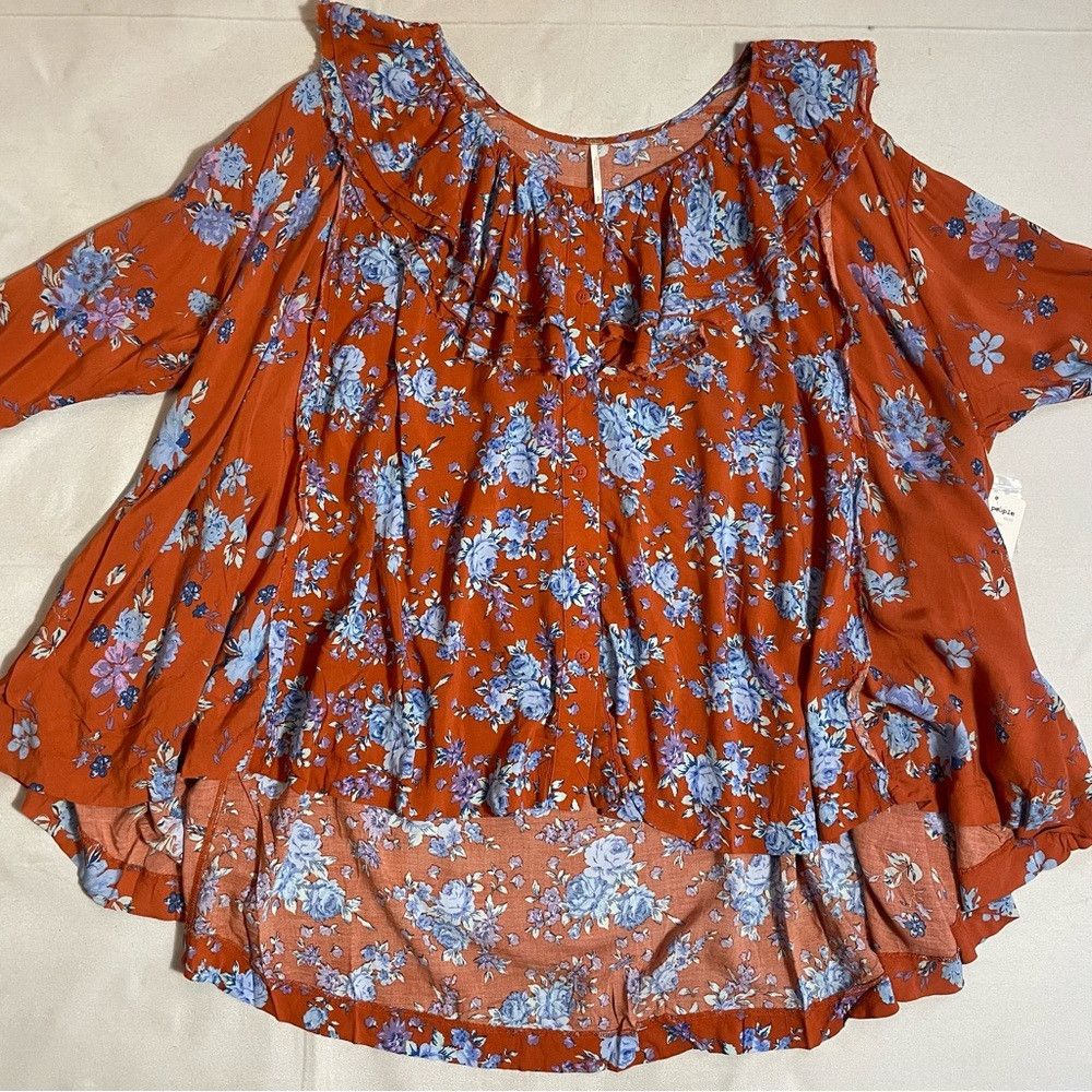 Free People NWT New $108 Free People Lorretta Floral Viscose Tunic Size Size S / US 4 / IT 40 - 6 Thumbnail