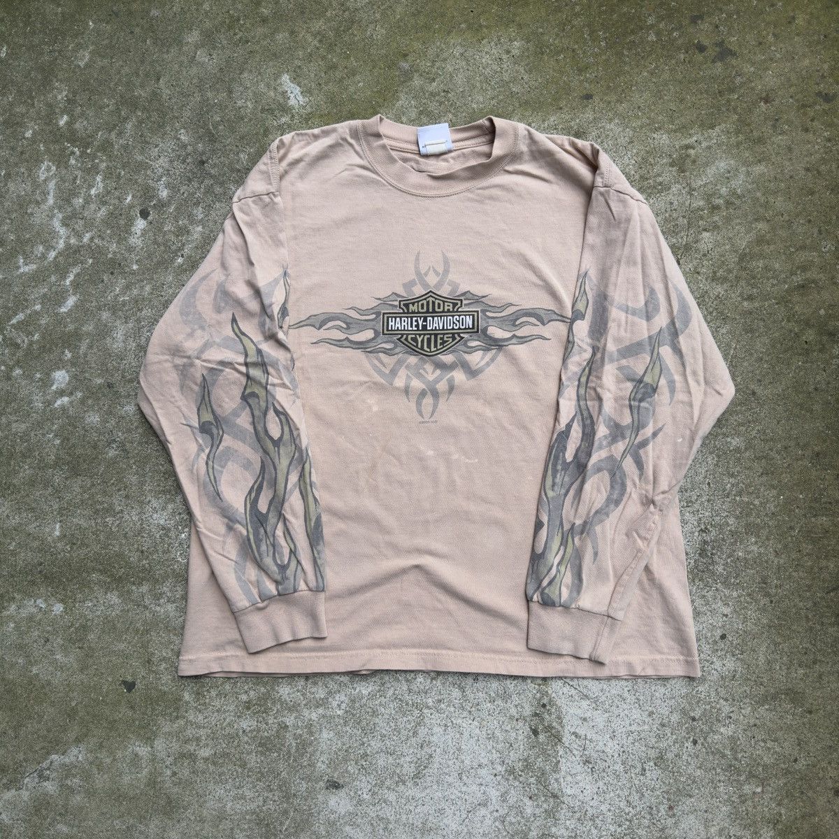Harley Davidson Harley Davidson Faded Flame Longsleeve Tee ERD Grunge Chrome Size US XL / EU 56 / 4 - 1 Thumbnail