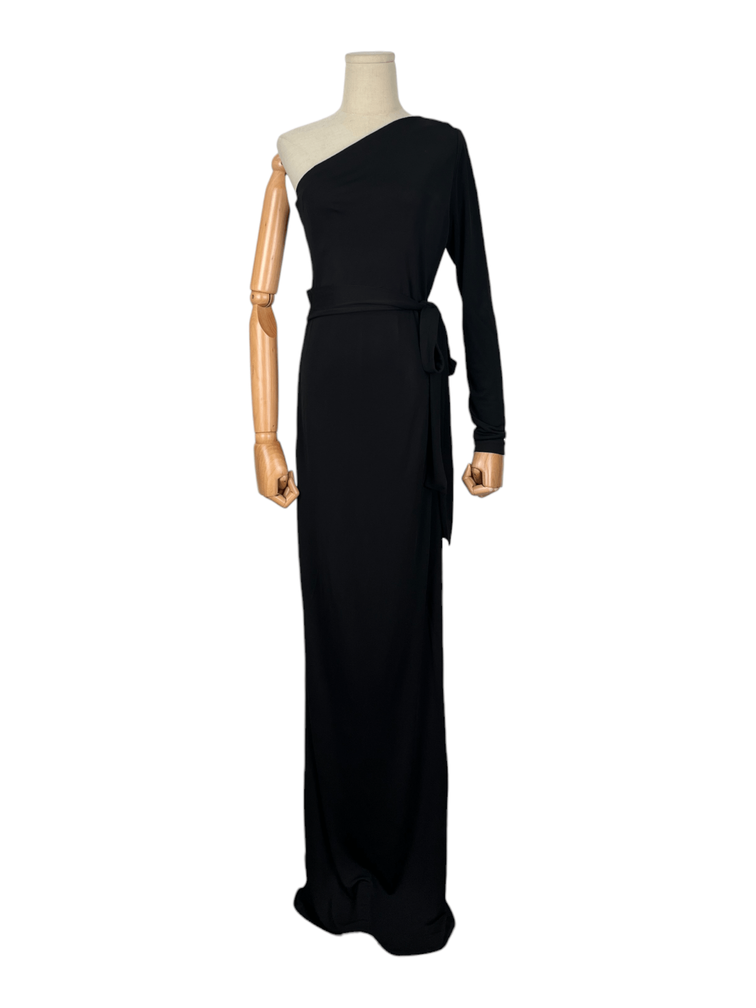 Diane von Furstenberg Diane Von Furstenberg Black One-Shoulder Maxi Dress Size M / US 6-8 / IT 42-44 - 1 Thumbnail