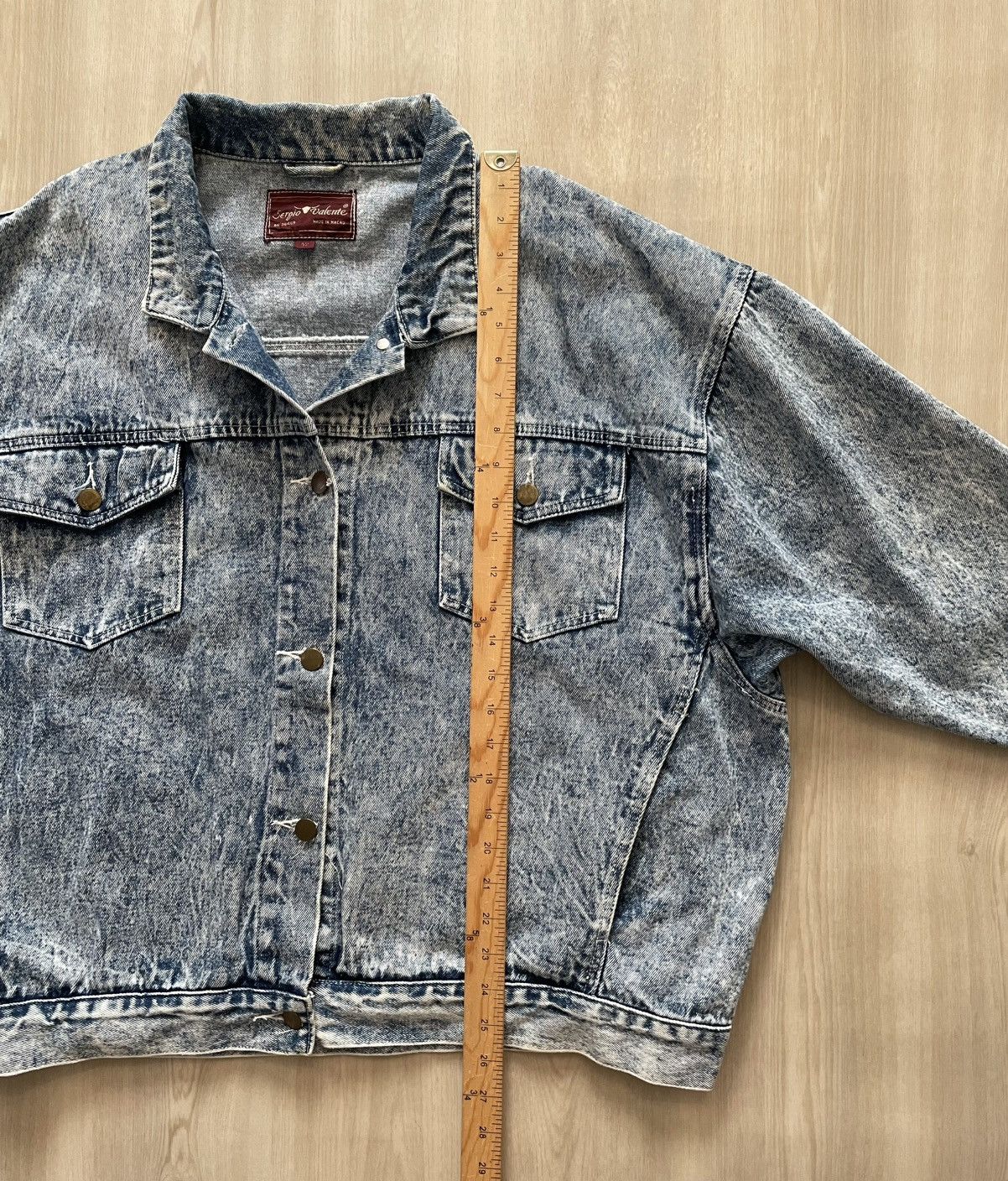 Vintage VTG 80s Sergio Valente Acid Washed Denim Trucker Sz 42 XL Size US XL / EU 56 / 4 - 6 Thumbnail
