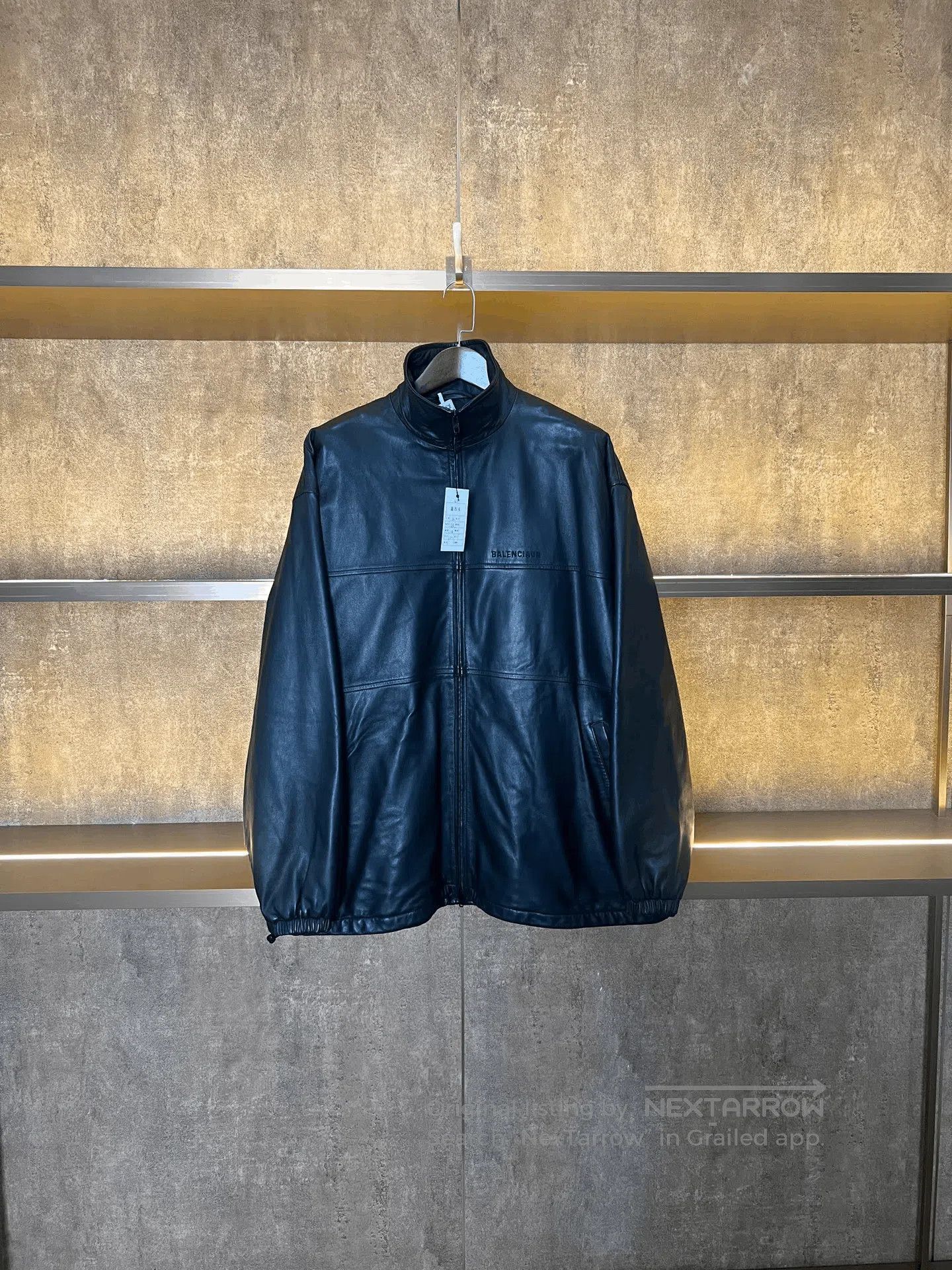 Balenciaga Balenciaga Padded Slogan Leather Jacket. Size US S / EU 44-46 / 1 - 1 Thumbnail